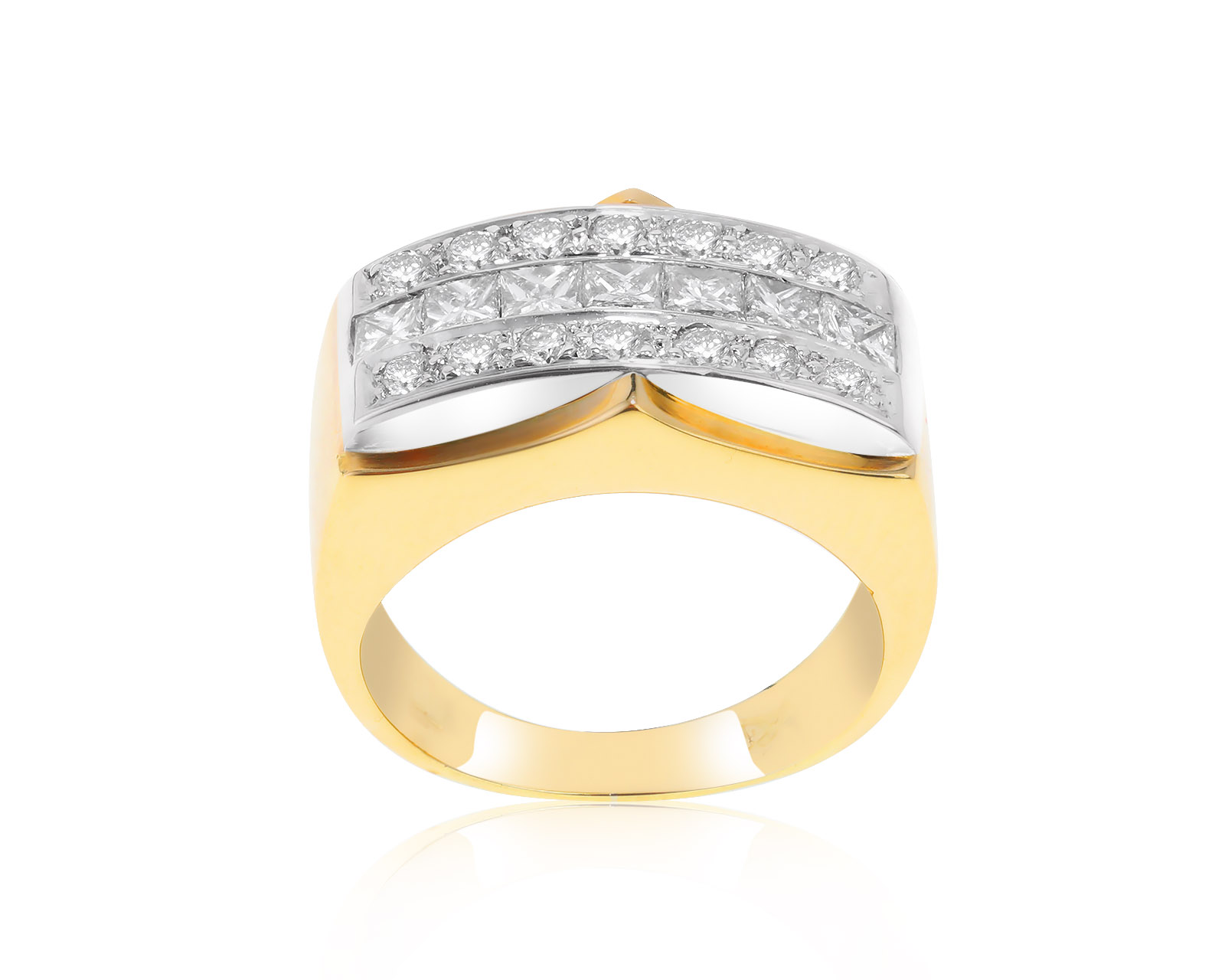 Солидное золотое кольцо с бриллиантами 1.01ct 160322/20