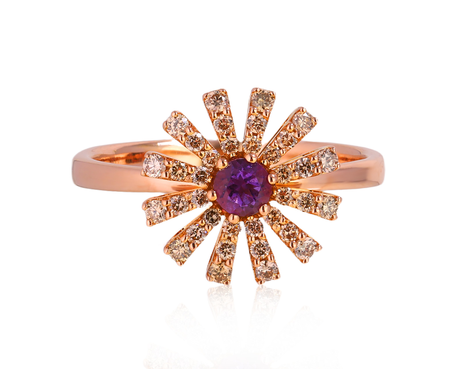 Оригинальное золотое кольцо с бриллиантами 0.35ct Damiani Margherita 270525/2