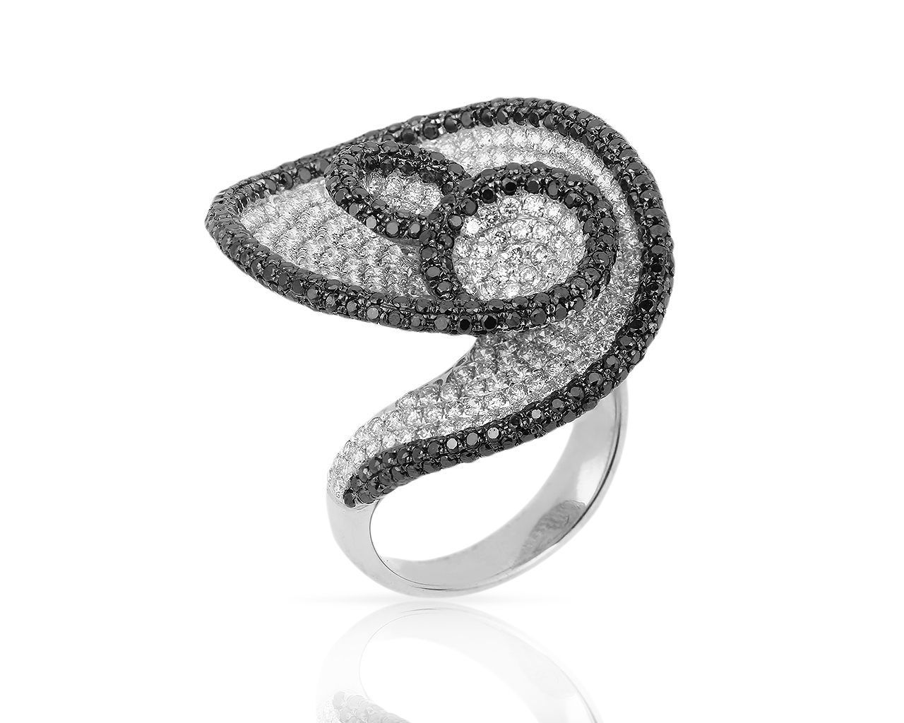 Элегантное золотое кольцо с бриллиантами 4.08ct B. A. Jewelry 230418/9
