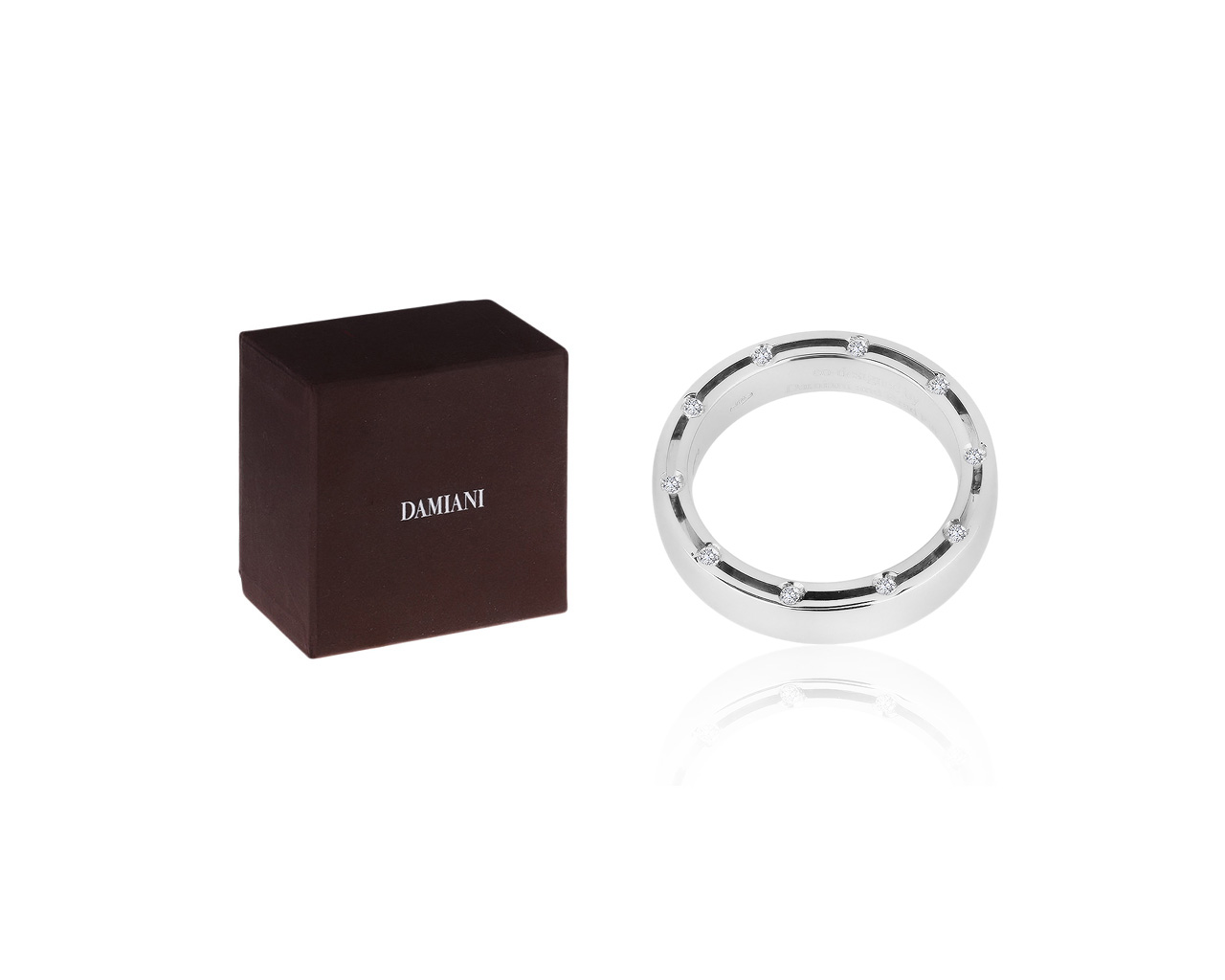 Оригинальное золотое кольцо с бриллиантами 0.18ct Damiani