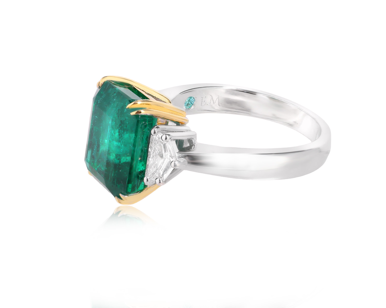 Золотое кольцо с изумрудом Замбия 6.73ct Evgeny Matveev