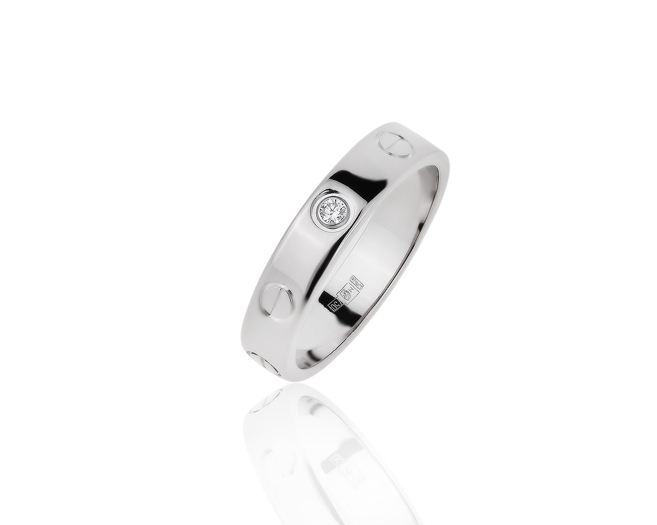 Оригинальное золотое кольцо с бриллиантом 0.02ct Cartier 011019/5 Оригинальное золотое кольцо с бриллиантом 0.02ct Cartier 011019/5