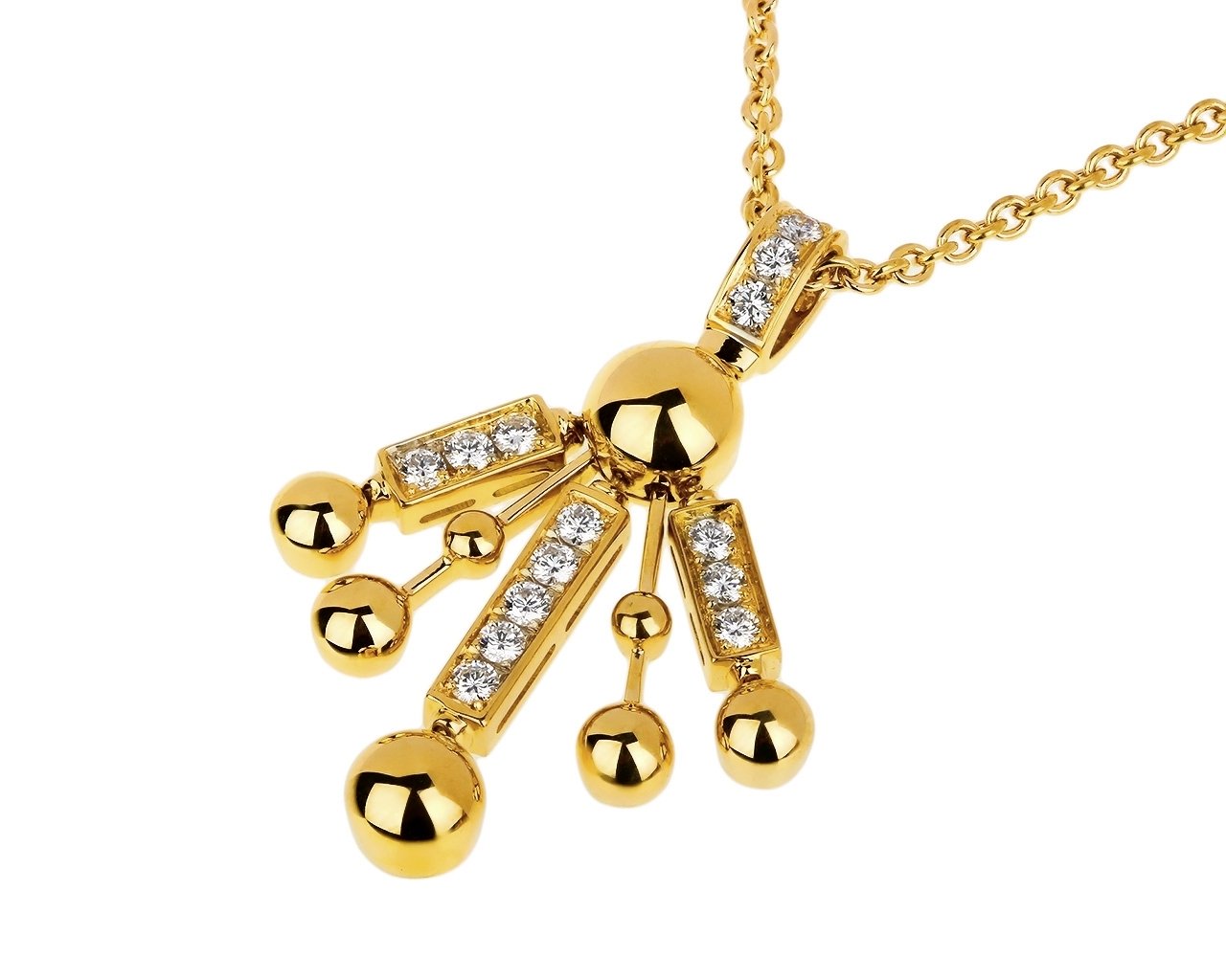 Золотая подвеска с бриллиантами 0.68ct Bvlgari 060218/2