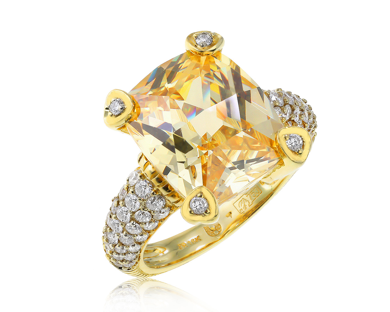 Оригинальное золотое кольцо с бриллиантами 0.95ct Judith Ripka