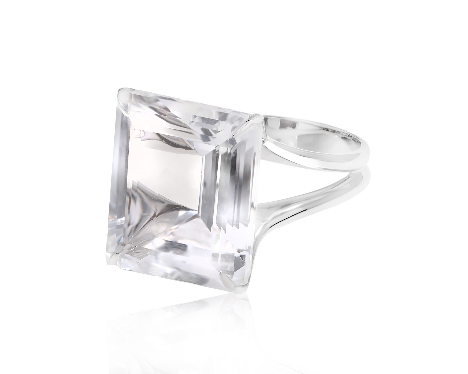 Оригинальное золотое кольцо с горным хрусталем 11.60ct H.Stern