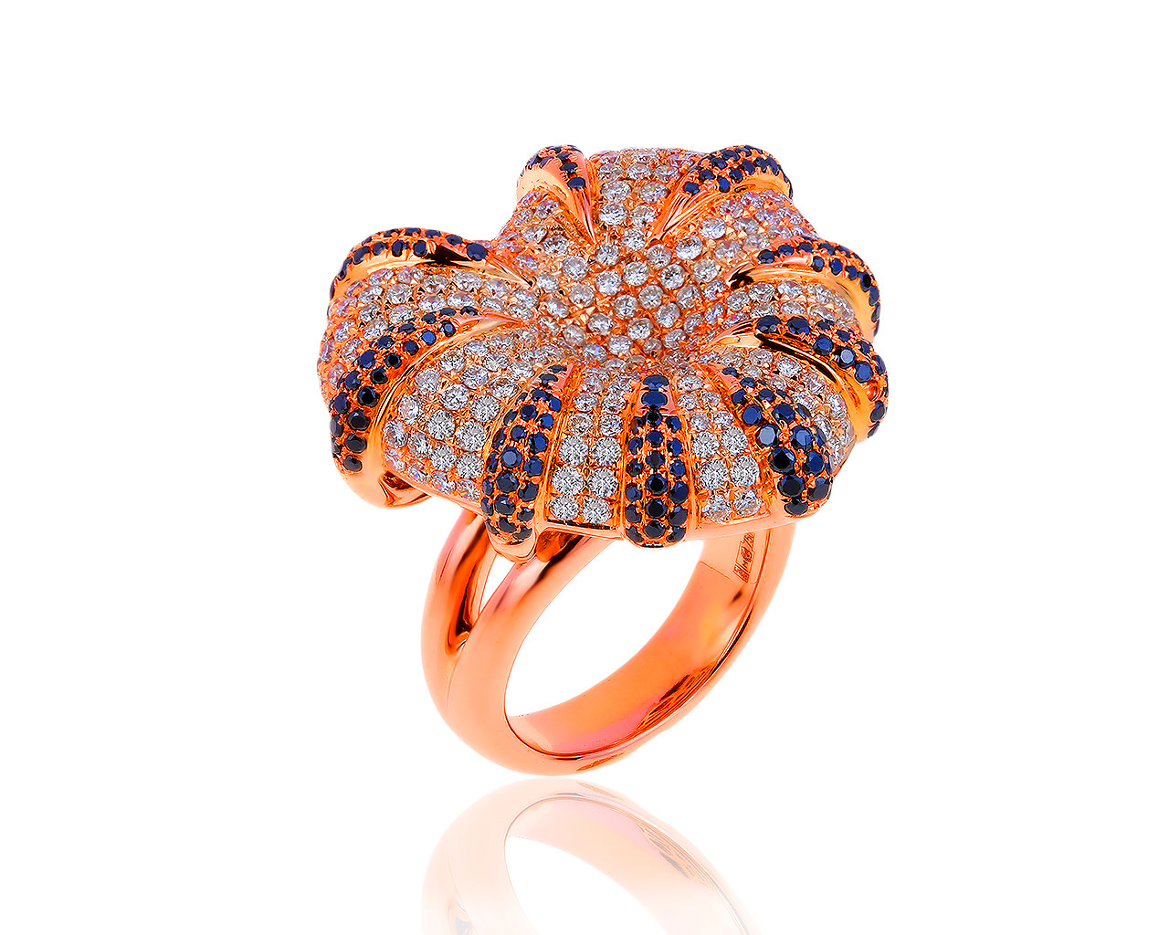 Превосходное золотое кольцо с бриллиантами 3.10ct 120819/4