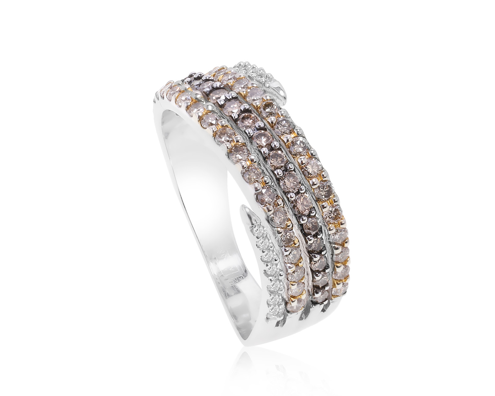 Изысканное золотое кольцо с бриллиантами 0.78ct