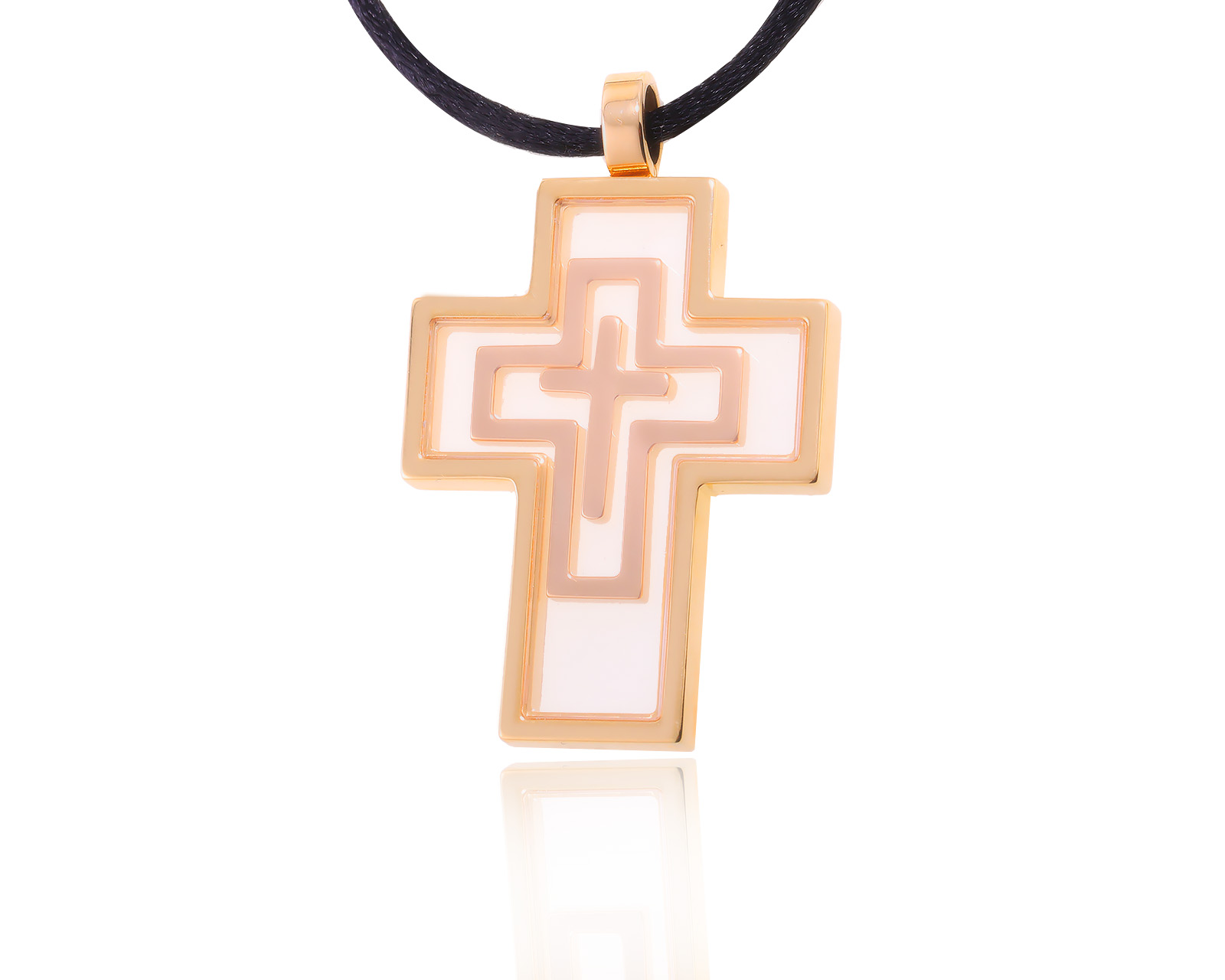 Оригинальный золотой кулон Chopard Happy Cross Extra Large 131223/12
