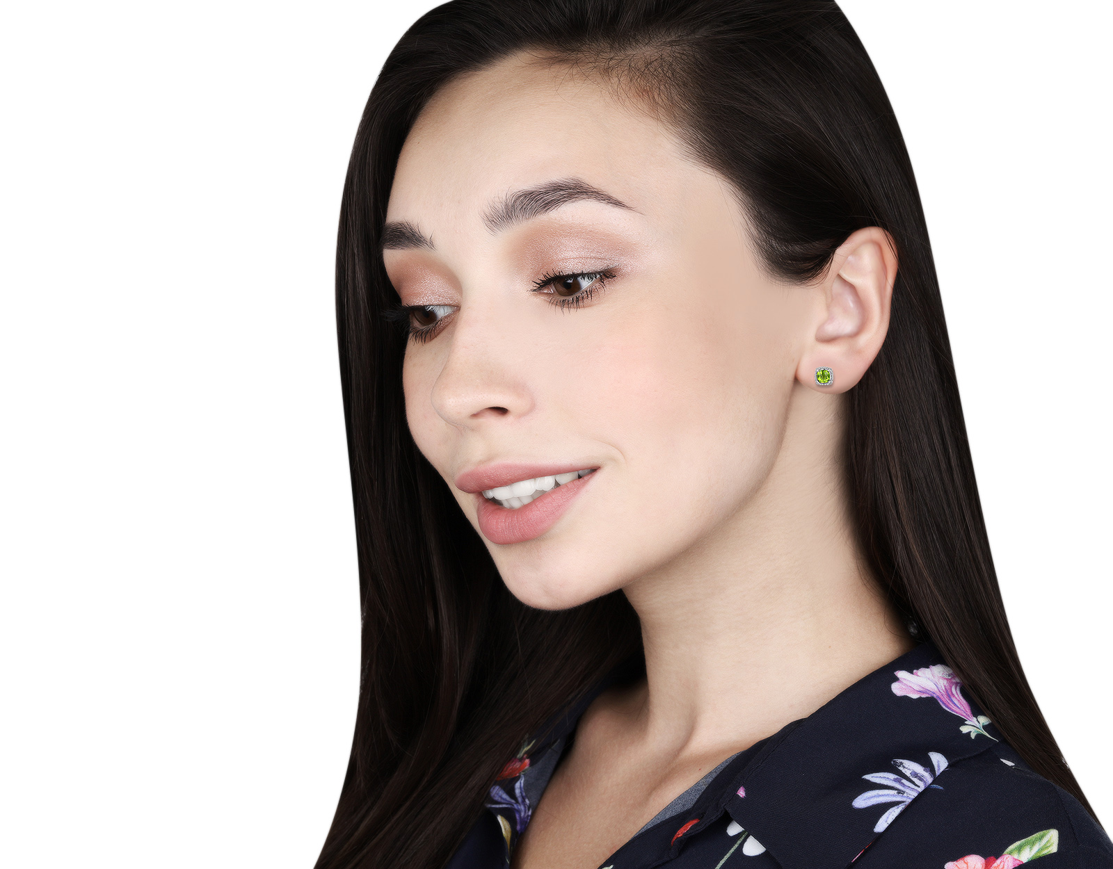 Прекрасные золотые серьги с хризолитами 2.70ct