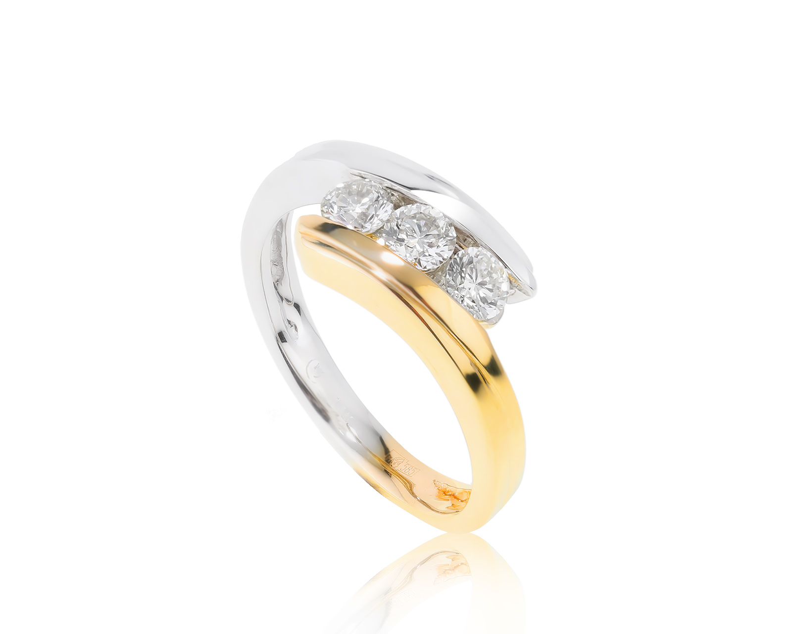 Изысканное золотое кольцо с бриллиантами 0.65ct 220622/7