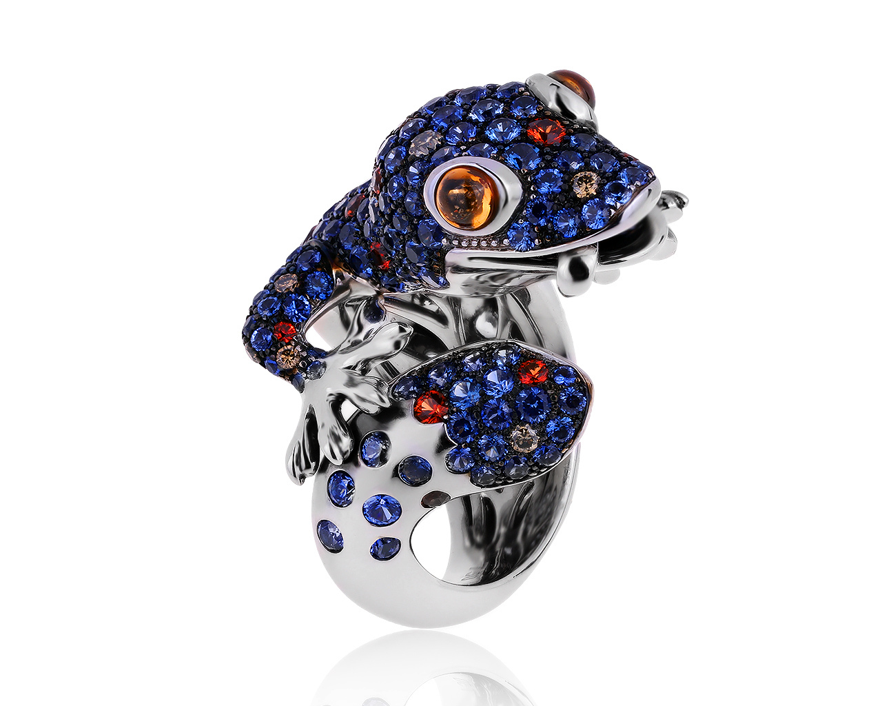 Потрясающее золотое кольцо с сапфирами 6.24ct 130220/6