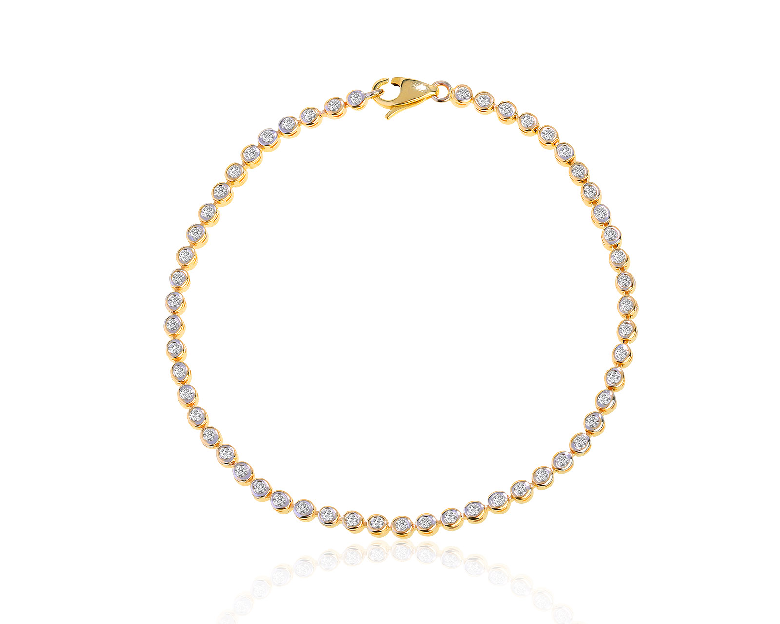 Превосходный золотой браслет с бриллиантами 0.90ct