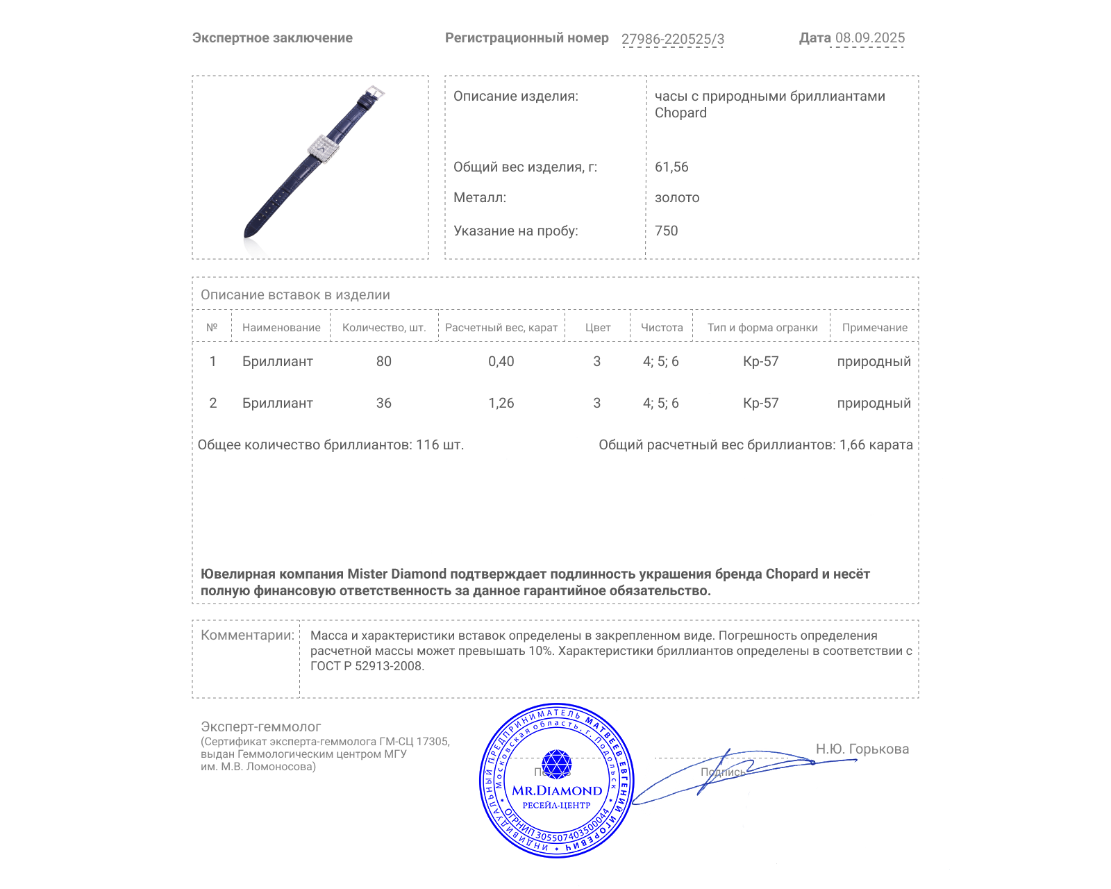 Оригинальные золотые часы Chopard Ice Cube by De Grisogono