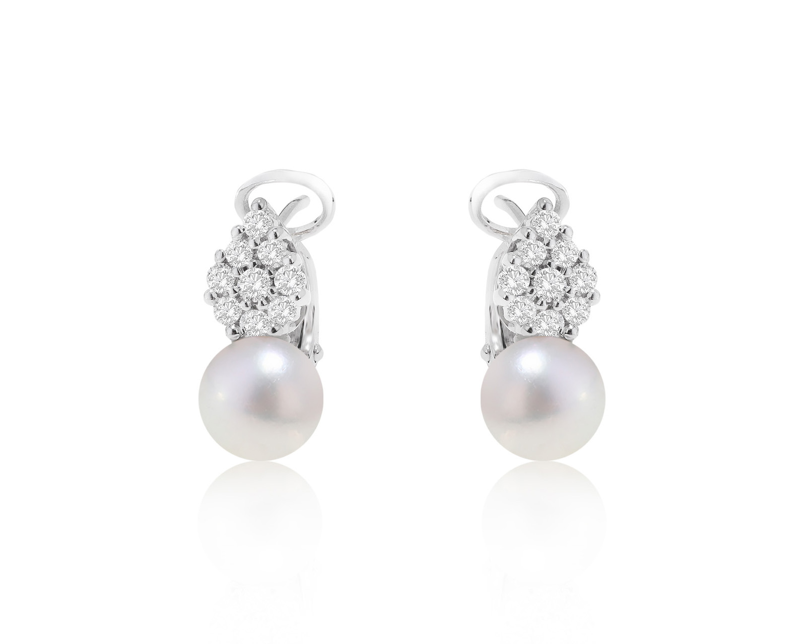 Оригинальные золотые серьги Damiani Ninfea
