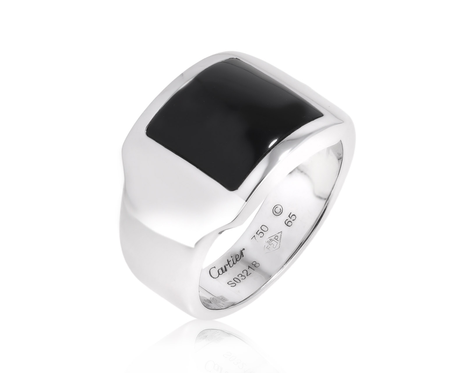 Оригинальное золотое кольцо с агатом 4.45ct Cartier Santos 990230/1 Оригинальное золотое кольцо с агатом 4.45ct Cartier Santos 990230/1