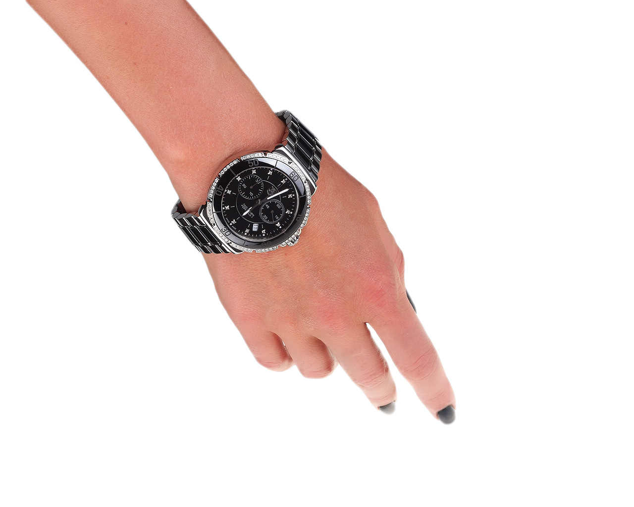 Стальные часы с бриллиантами 0.53ct Tag Heuer