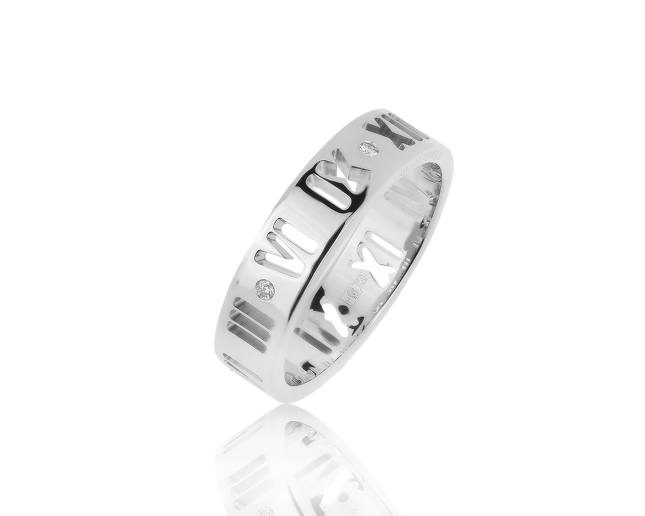 Оригинальное золотое кольцо с бриллиантами 0.04ct Tiffany&Co 081119/2