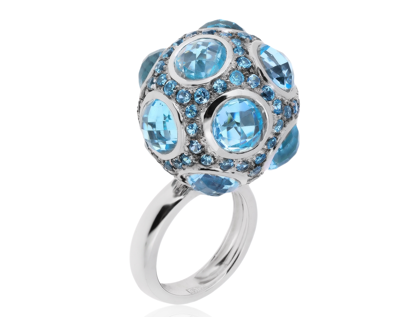 Итальянское золотое кольцо с топазами 26.15ct 191020/9