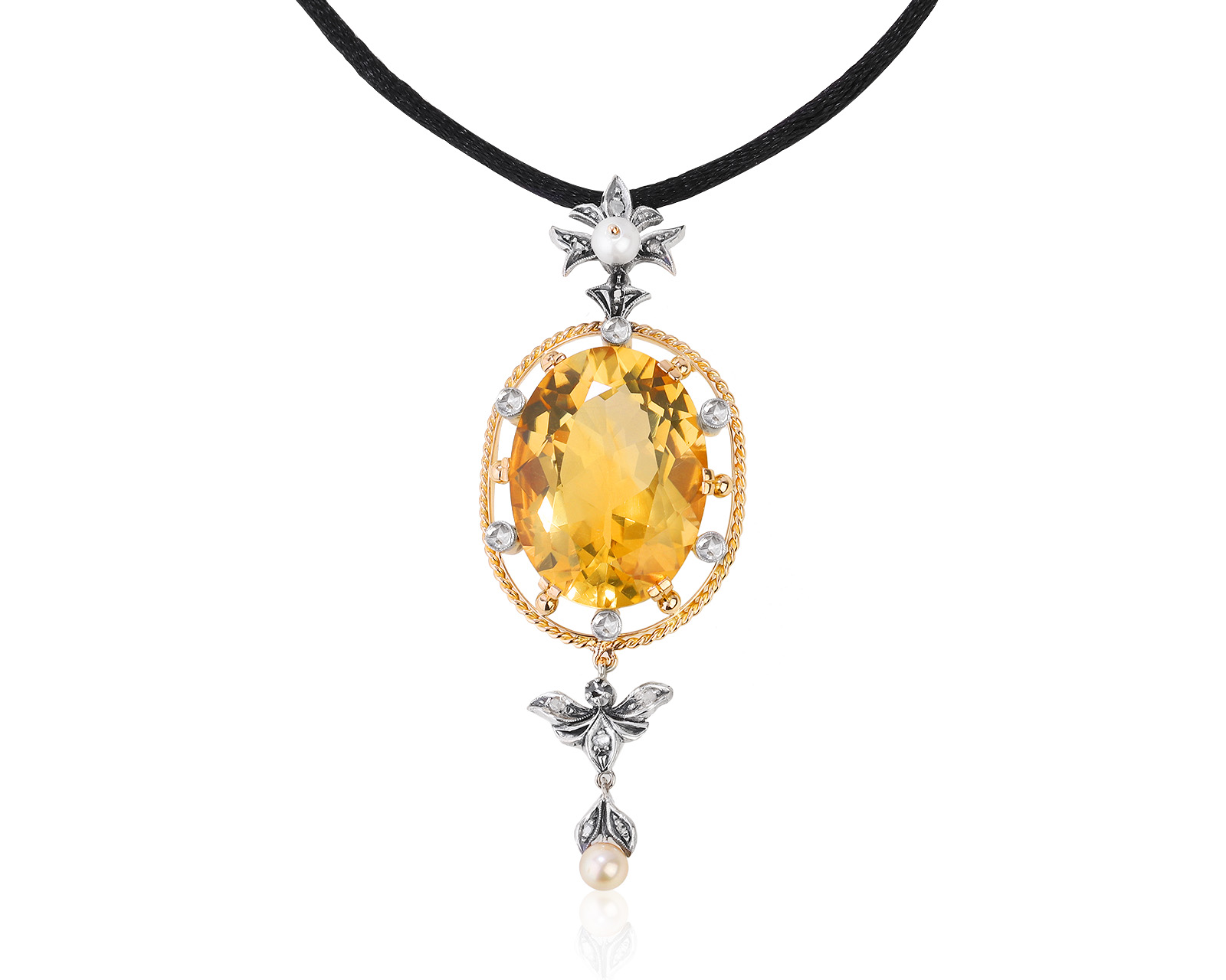 Превосходный золотой кулон с цитрином 22.41ct 171021/2 Превосходный золотой кулон с цитрином 22.41ct 171021/2