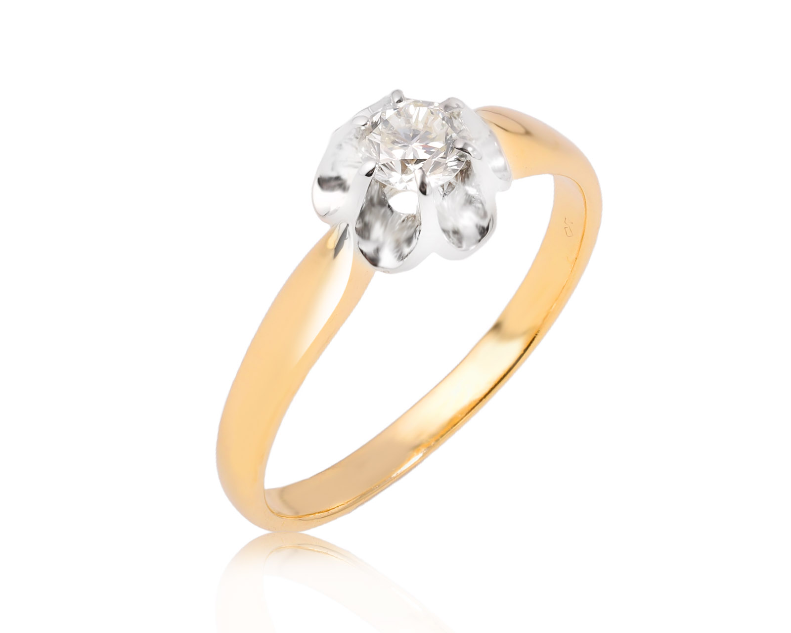 Золотое кольцо с бриллиантом 0.26ct 291025/3