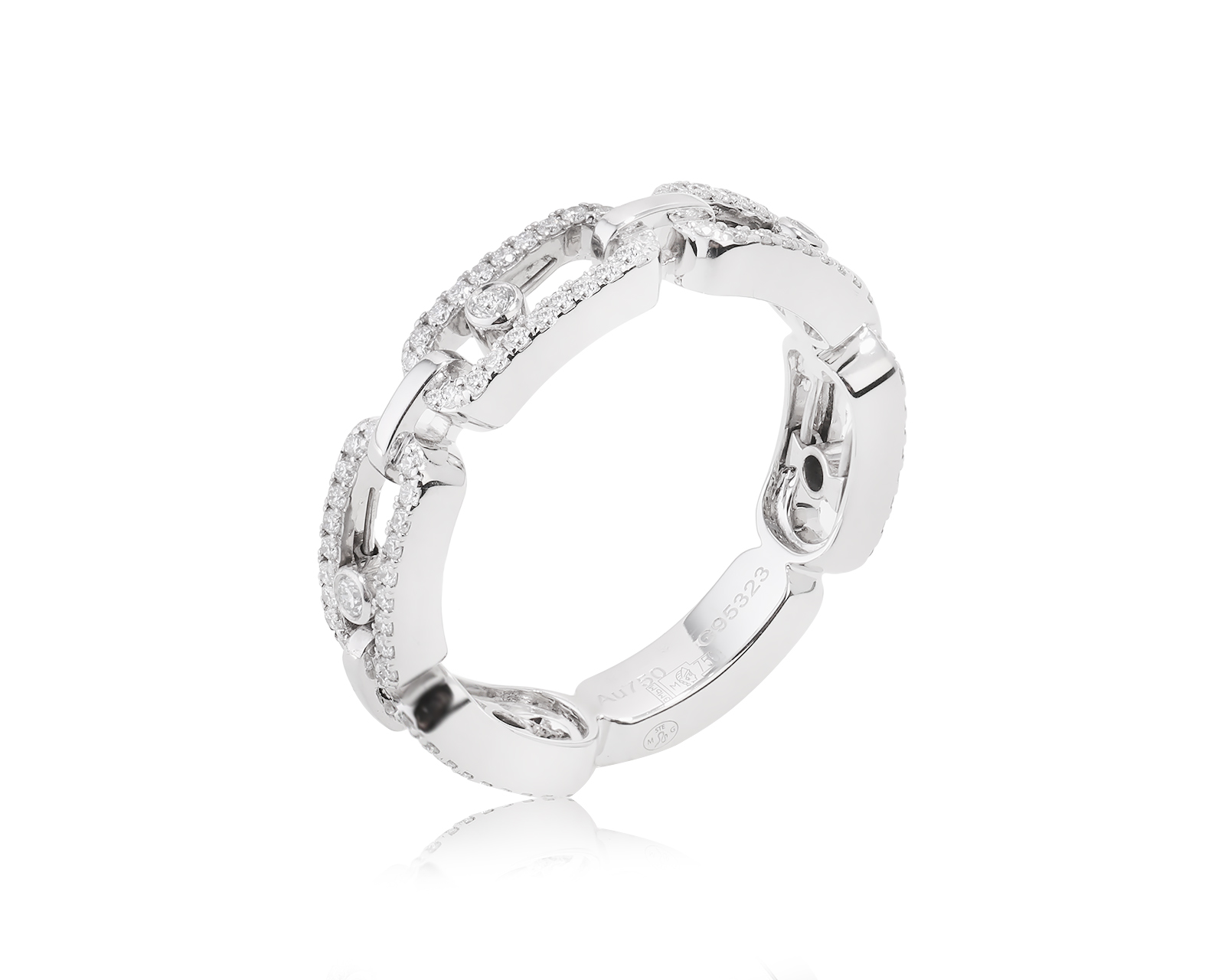 Оригинальное золотое кольцо Messika Move Link Multi Pavée 240823/4