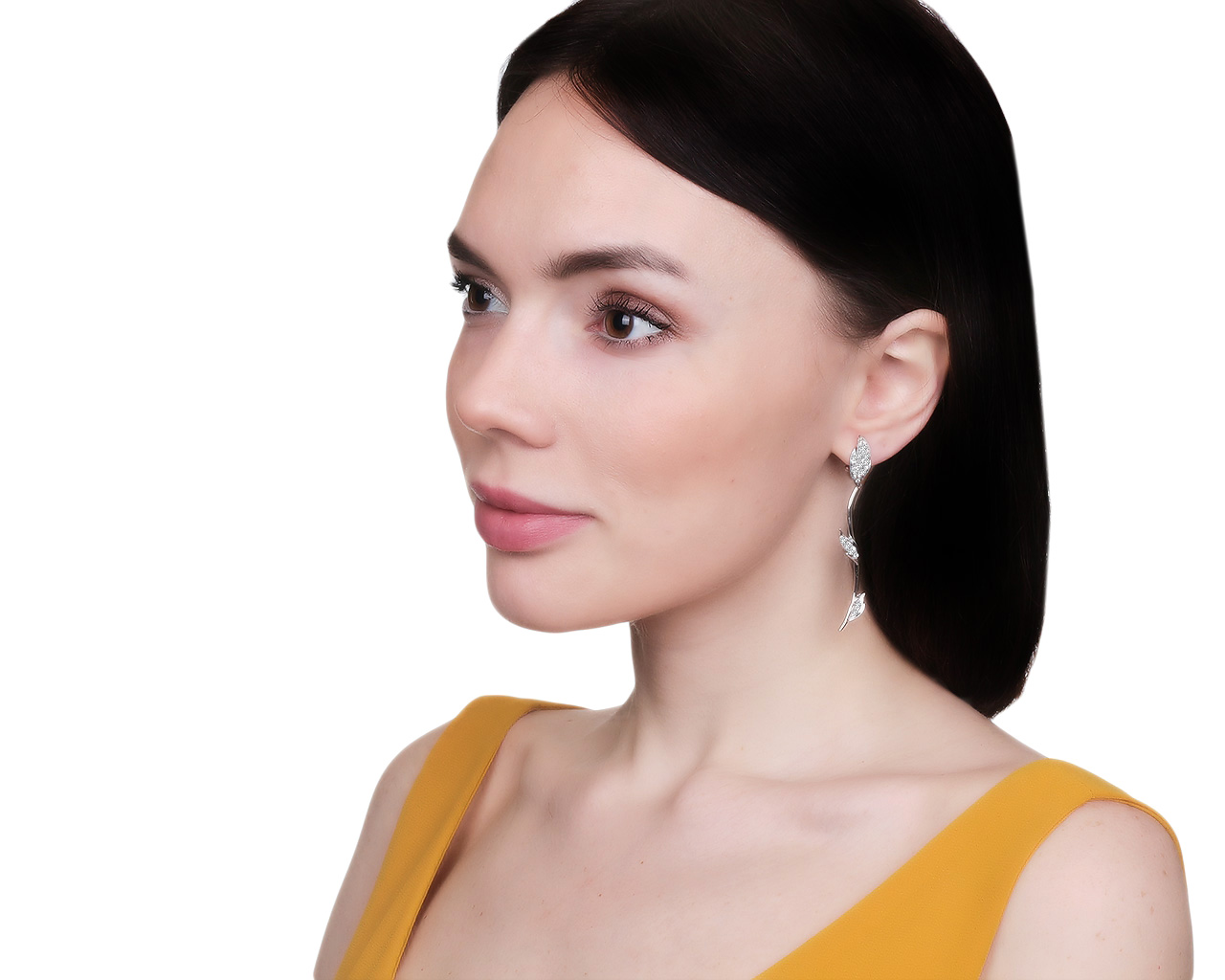 Оригинальные золотые серьги с бриллиантами 1.04ct Luca Carati