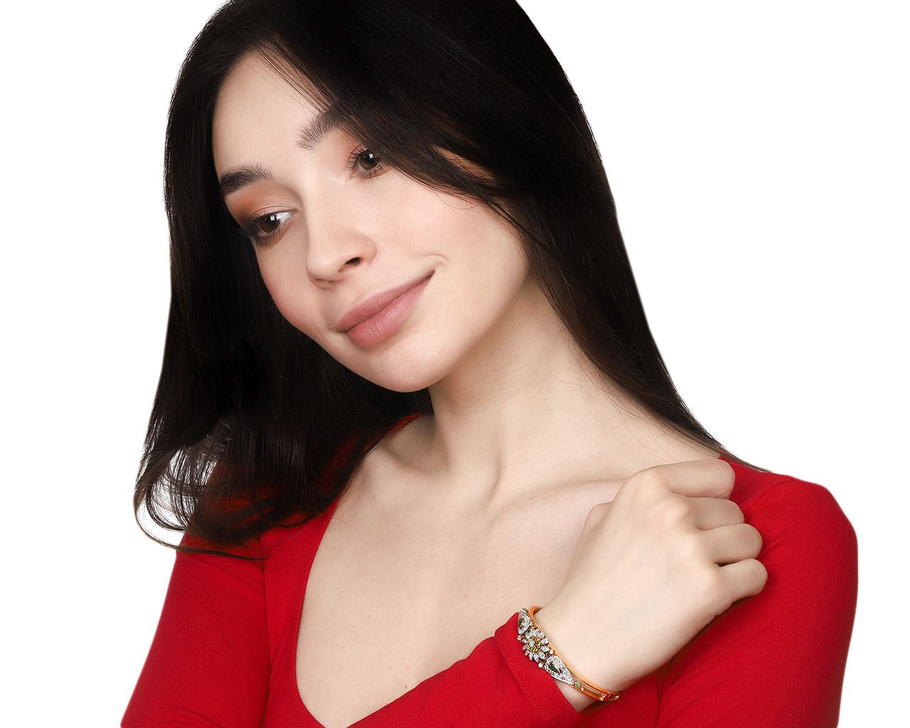 Роскошный золотой браслет с бриллиантами 1.46ct