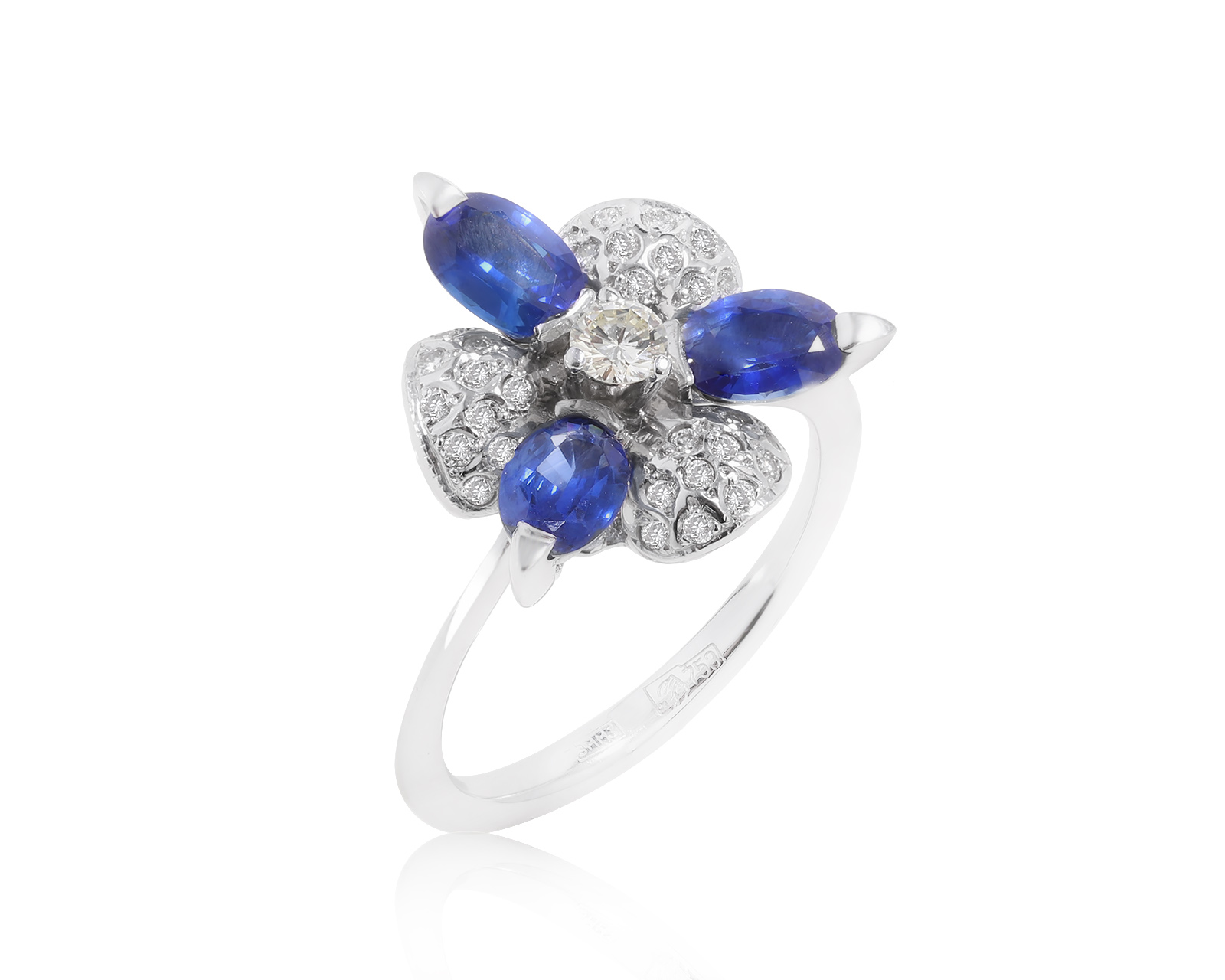 Изумительное золотое кольцо с сапфирами 1.83ct 140722/4 Изумительное золотое кольцо с сапфирами 1.83ct 140722/4