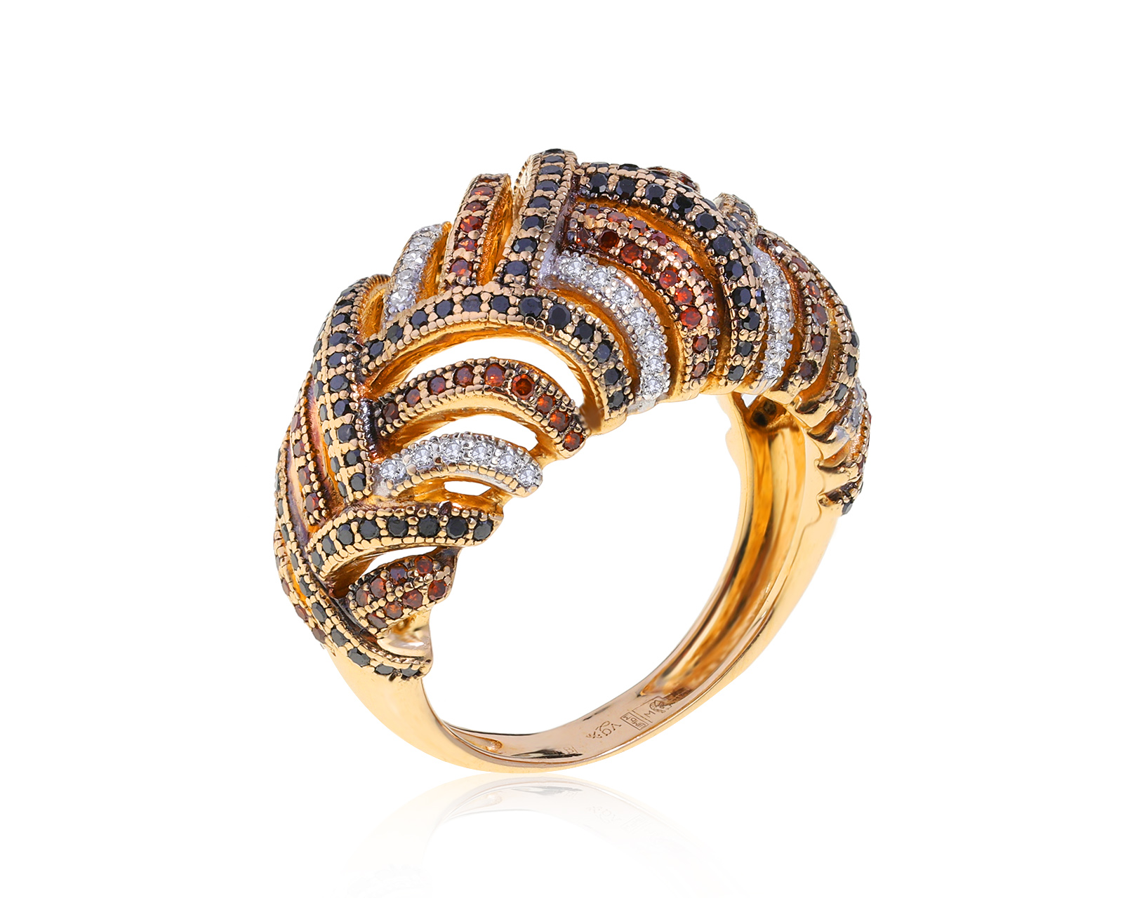 Великолепное золотое кольцо с бриллиантами 1.30ct 241221/1