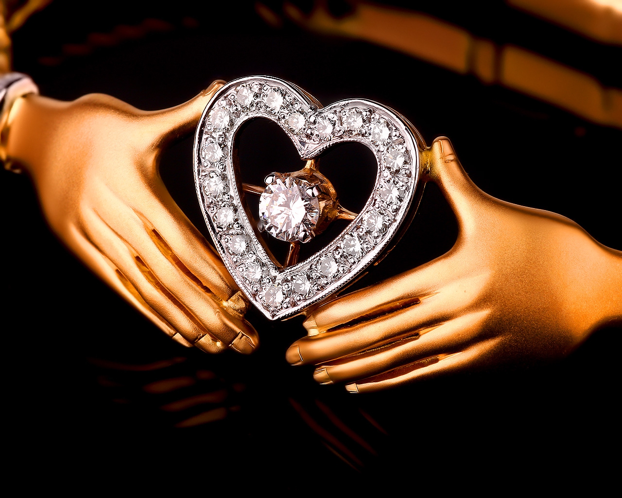 Искусный золотой браслет с бриллиантами 0.48ct