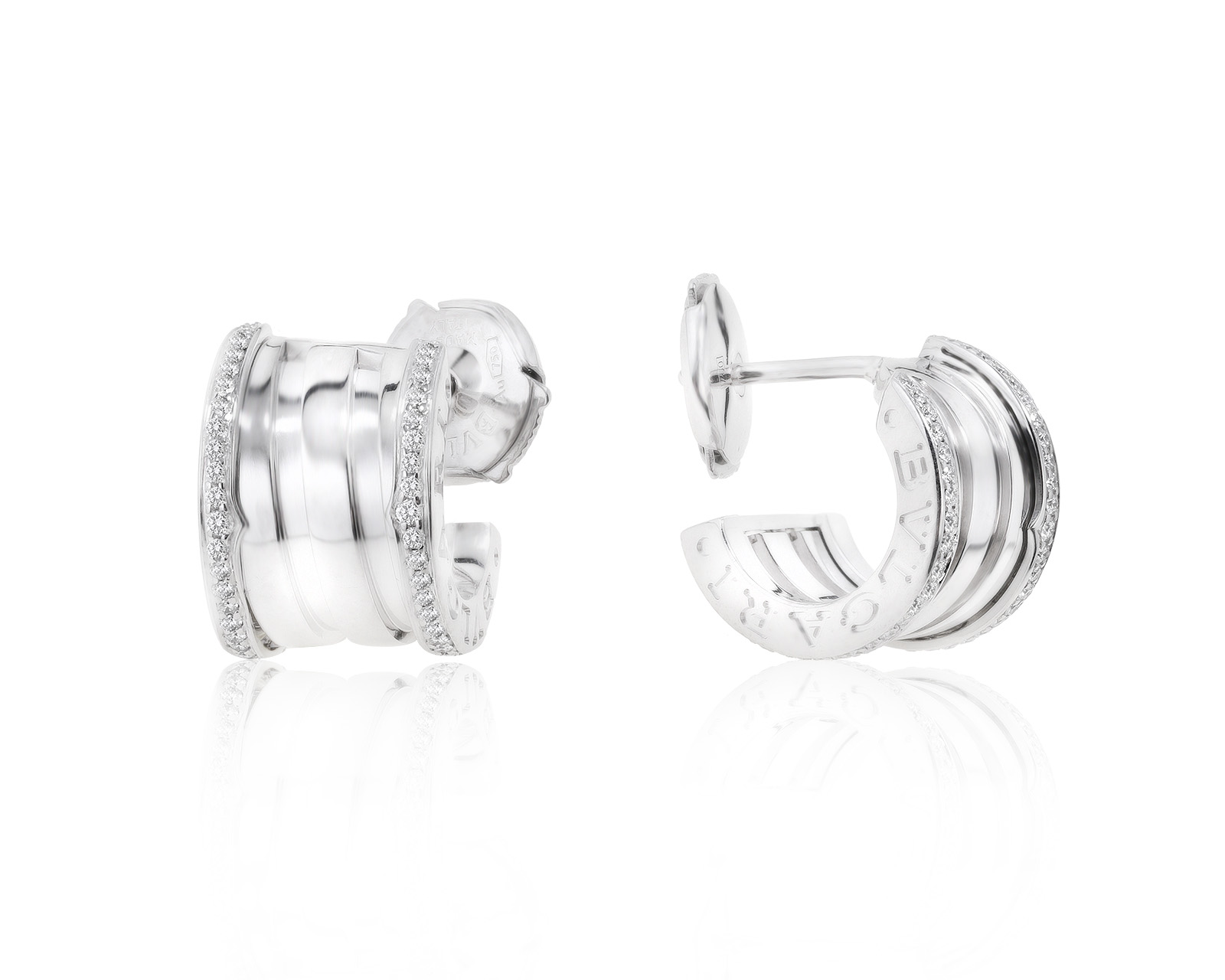 Оригинальные золотые серьги с бриллиантами 0.21ct Bvlgari B.Zero1 041021/9