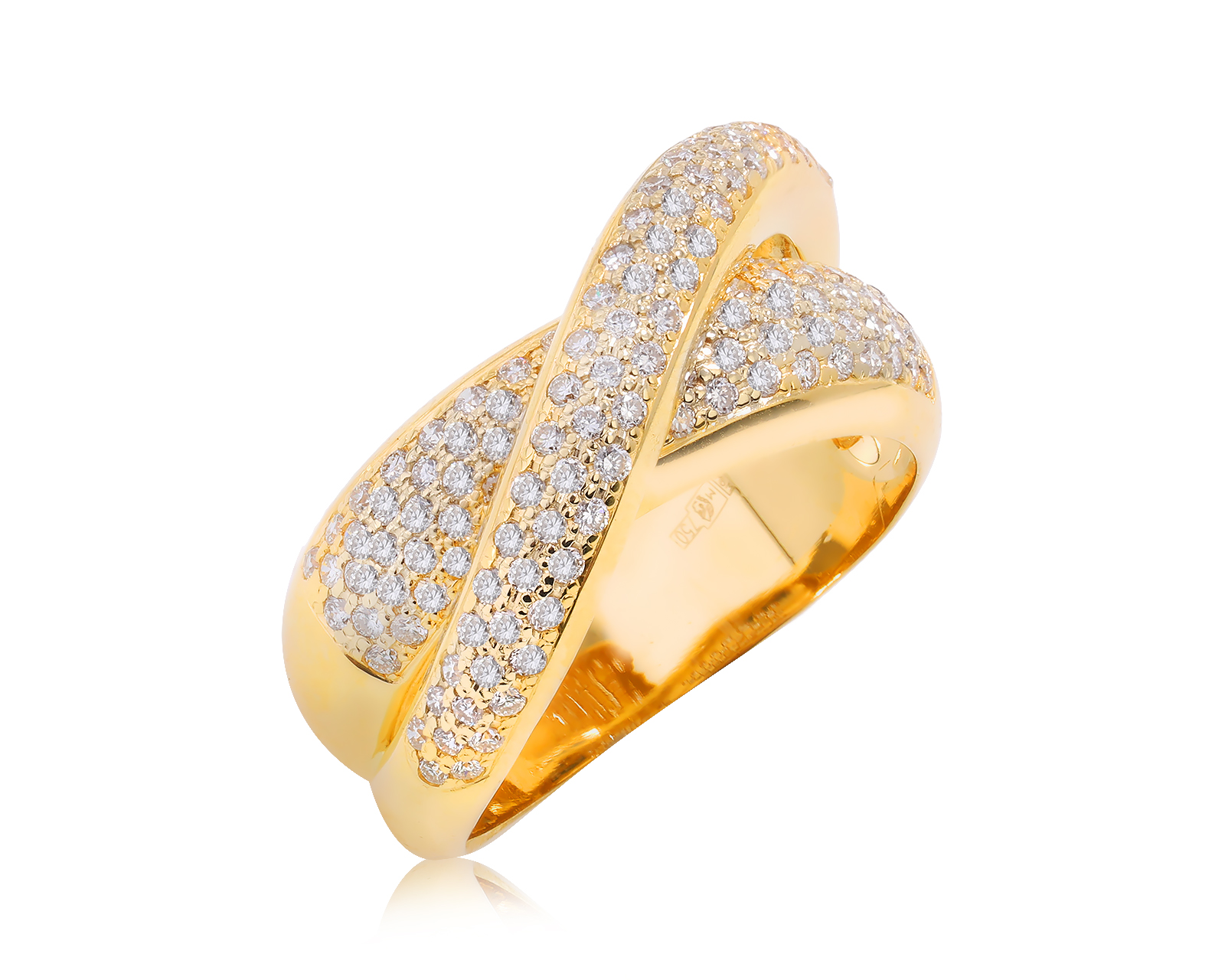 Оригинальное золотое кольцо с бриллиантами 0.82ct Casa Gi