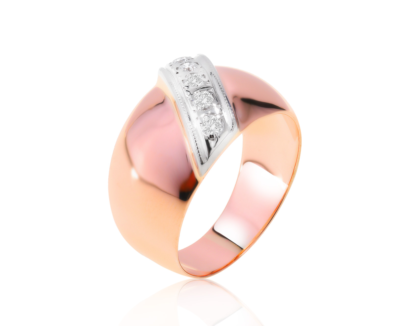 Прелестное золотое кольцо с бриллиантами 0.25ct СССР 280123/1