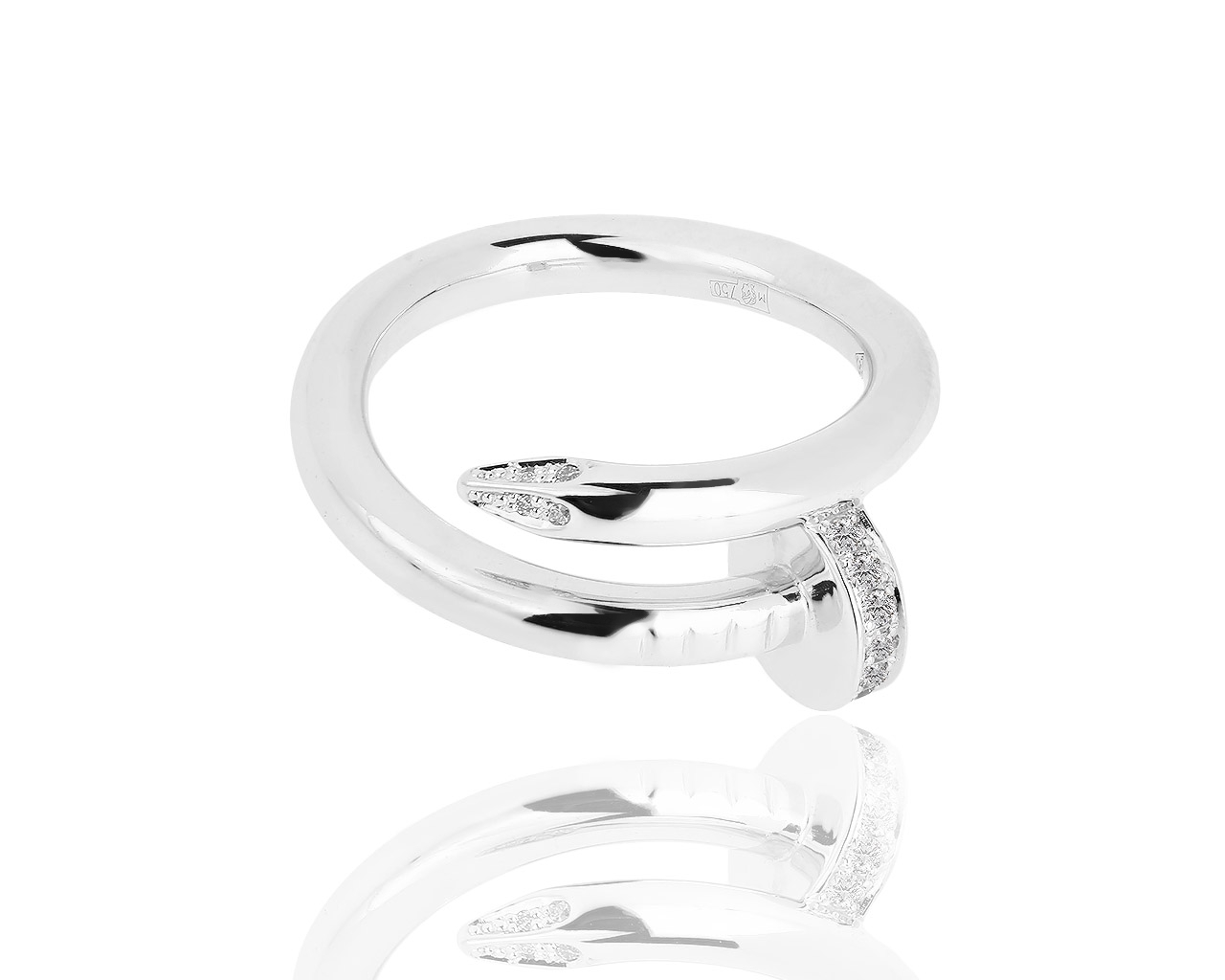 Золотое кольцо с бриллиантами 0.13ct Cartier Juste un Clou