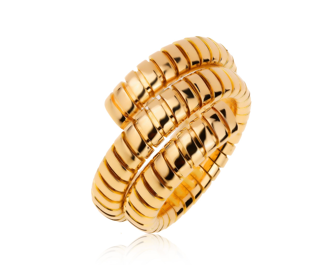 Оригинальное золотое кольцо Bvlgari Serpenti Tubogas