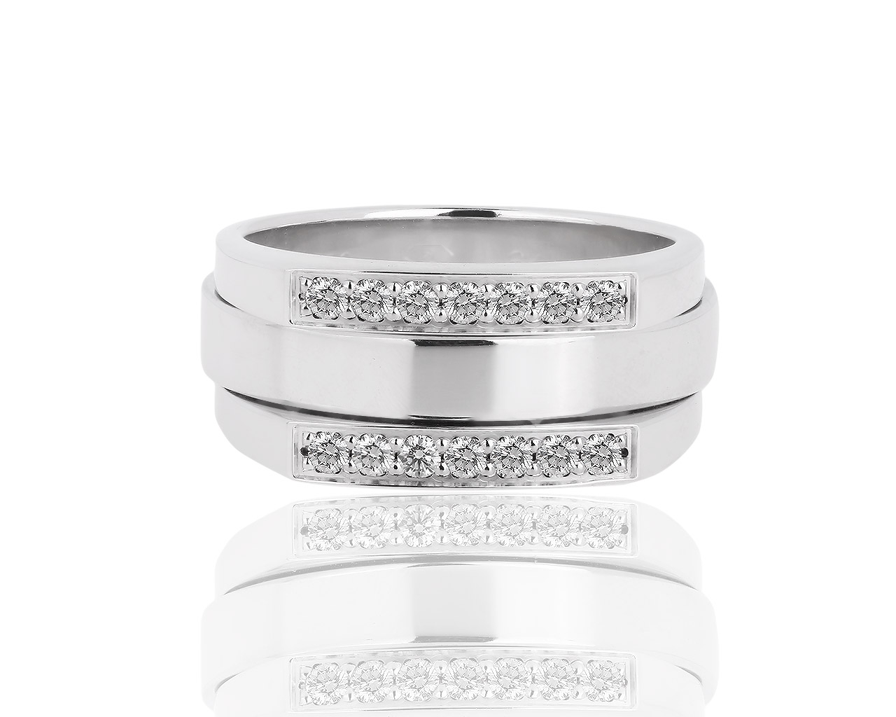 Оригинальное золотое кольцо с бриллиантами 0.35ct Piaget