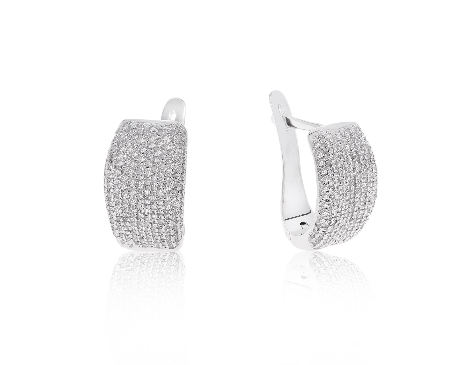 Превосходные золотые серьги с бриллиантами 1.00ct 051022/14