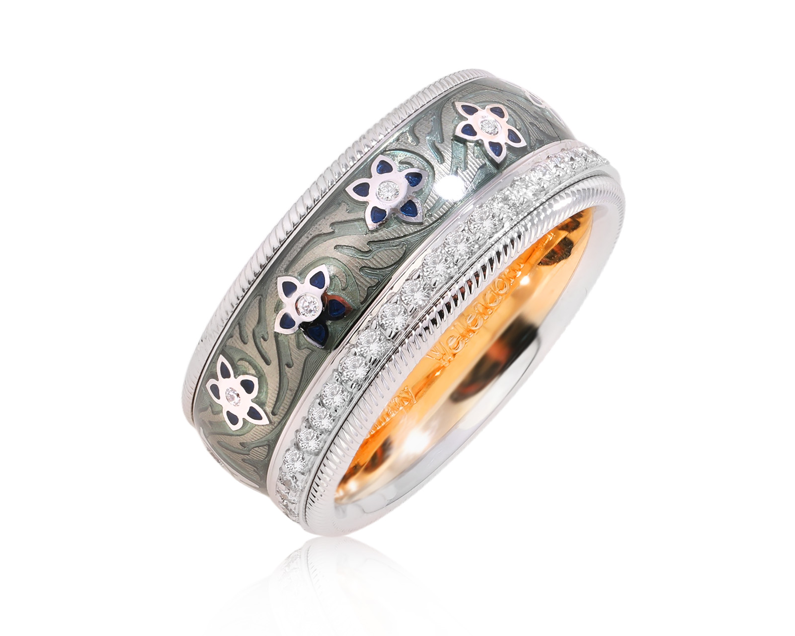 Оригинальное золотое кольцо с бриллиантами 0.55ct Wellendorff Blueberry 271025/9