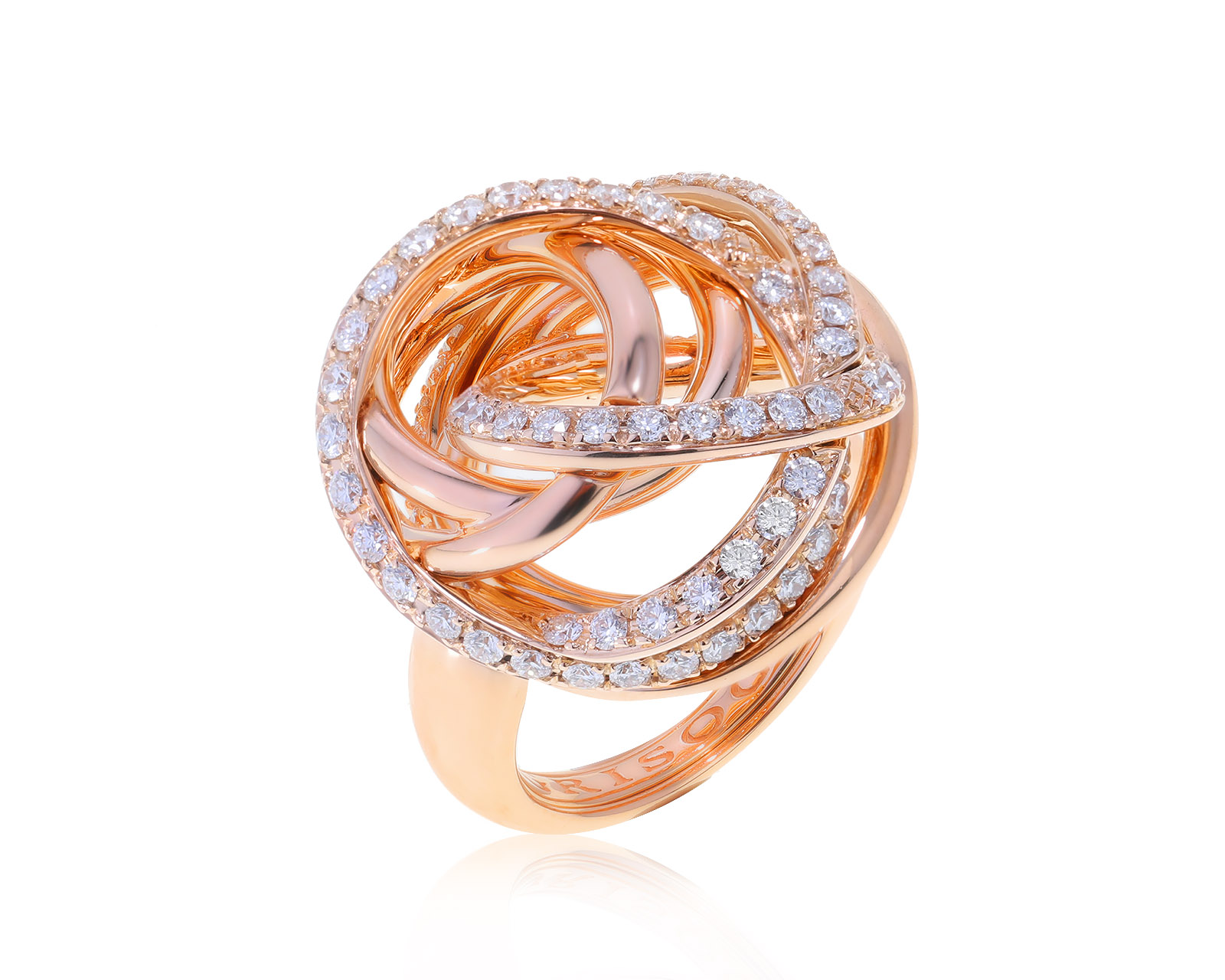 Оригинальное золотое кольцо De Grisogono Matassa