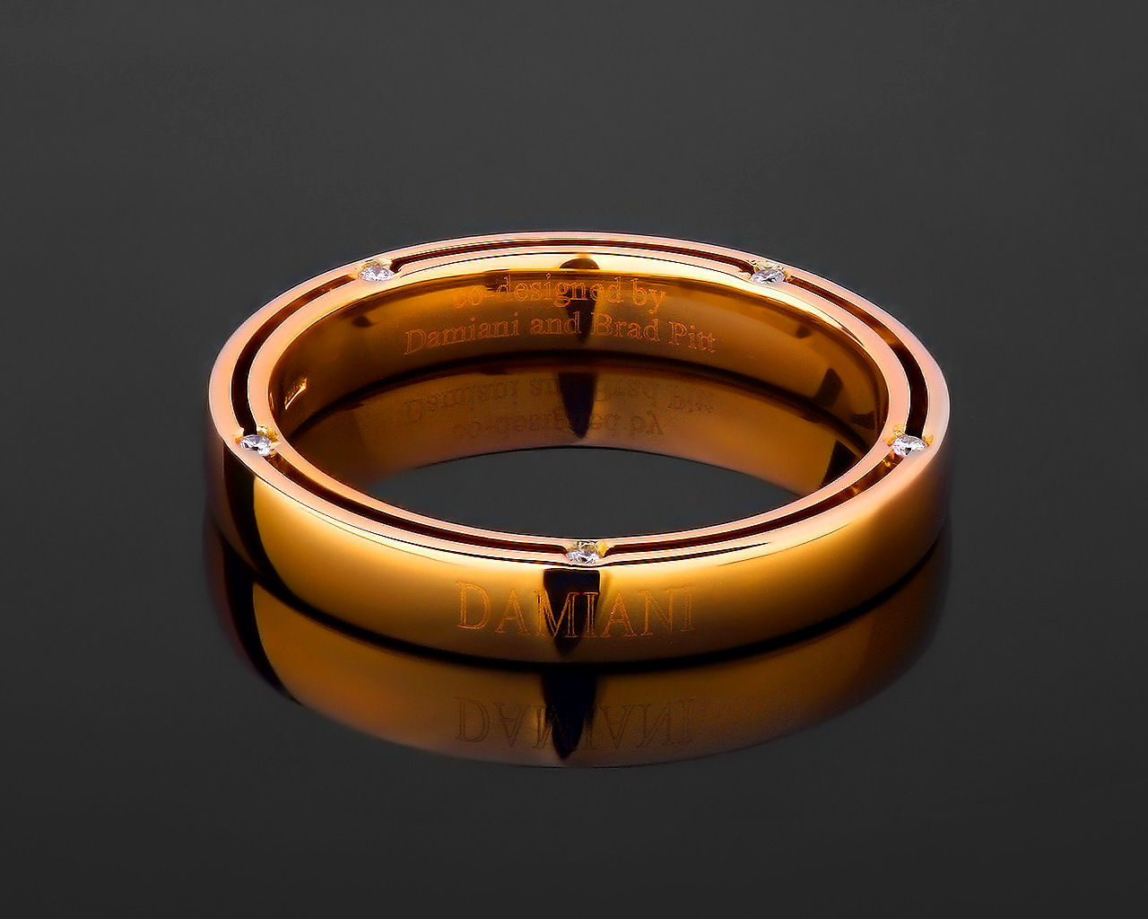 Обручальное золотое кольцо Damiani Brad Pitt 041017/1