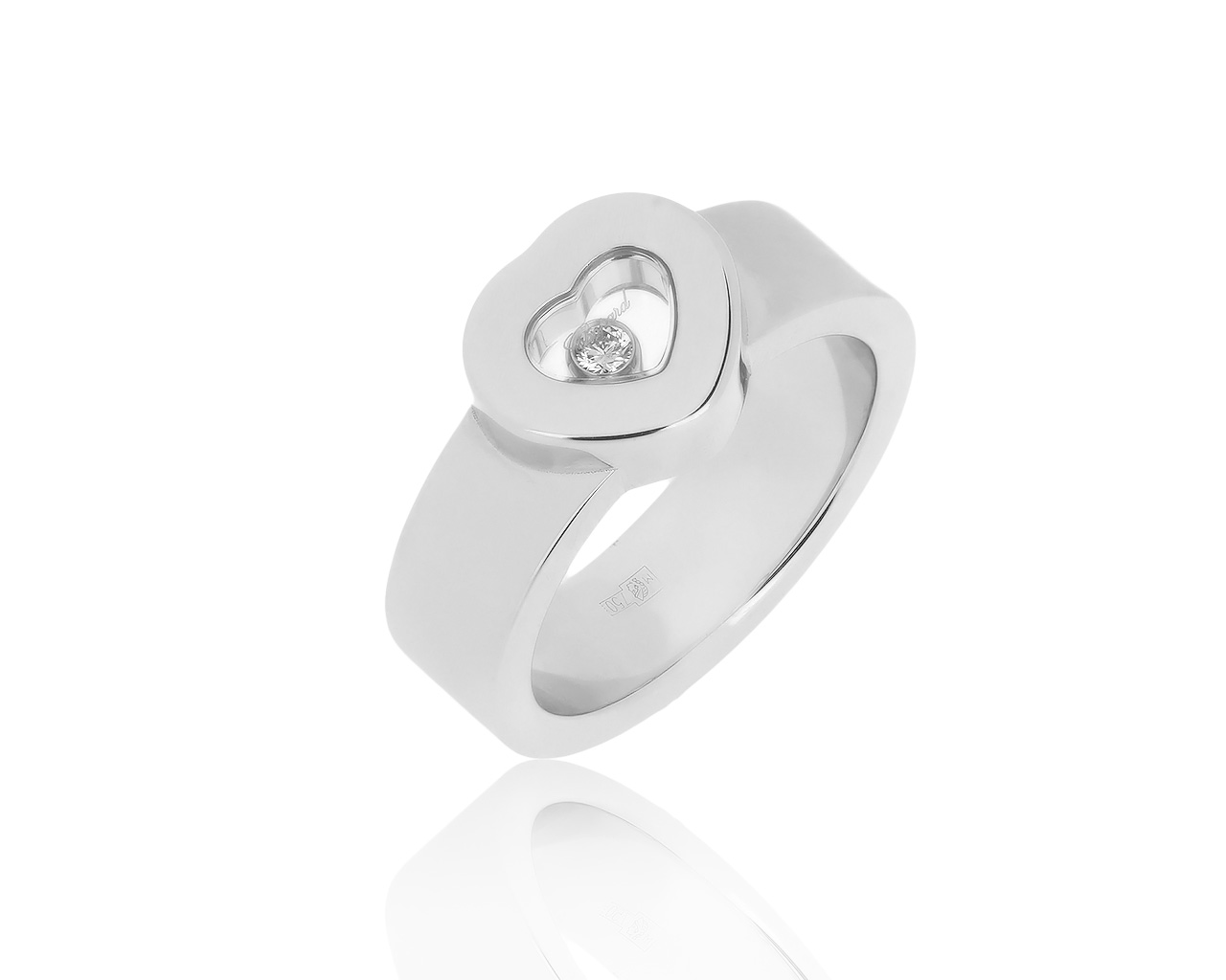 Оригинальное золотое кольцо с бриллиантом 0.05ct Chopard 251219/13