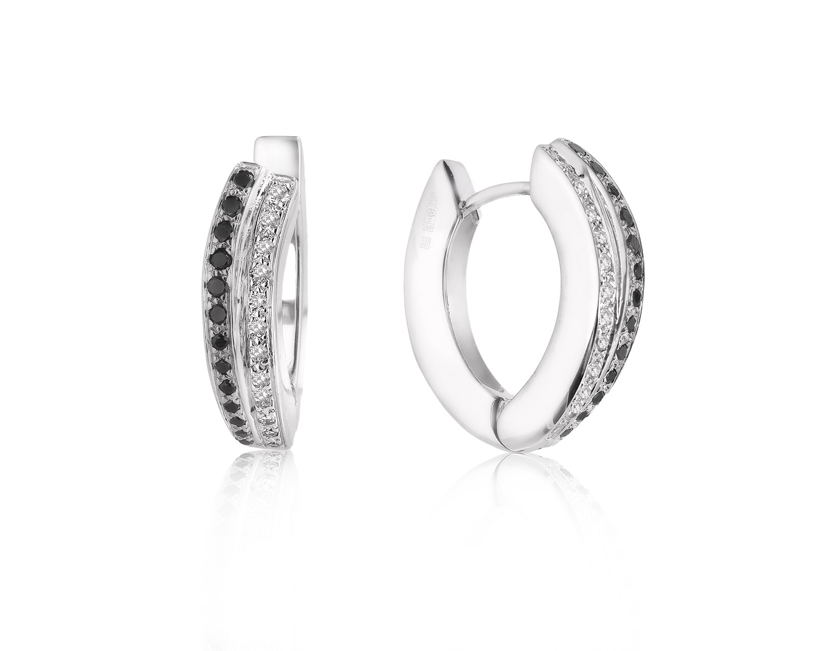 Оригинальные золотые серьги с бриллиантами 0.54ct Ralf Diamonds