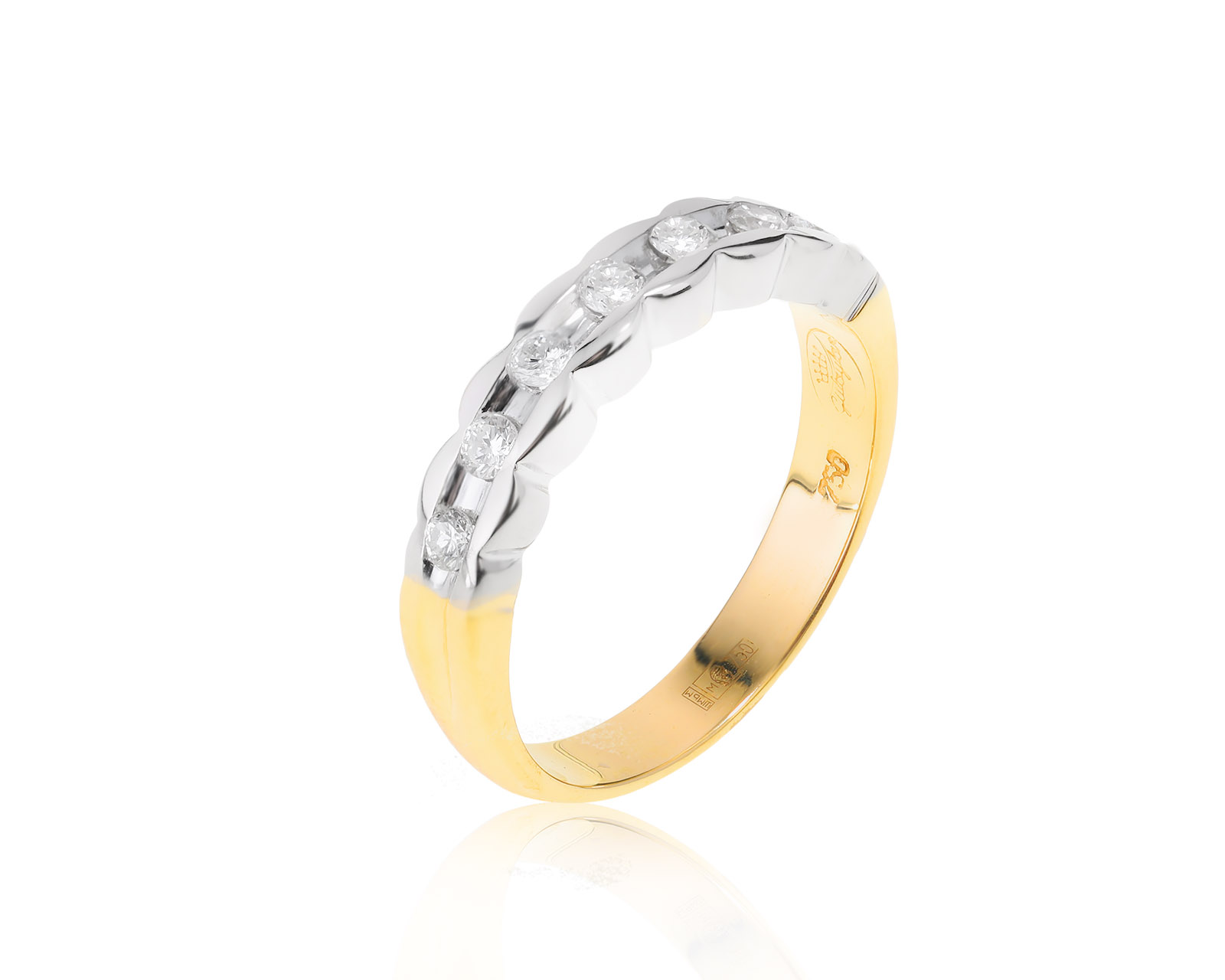 Достойное золотое кольцо с бриллиантами 0.22ct 140922/9