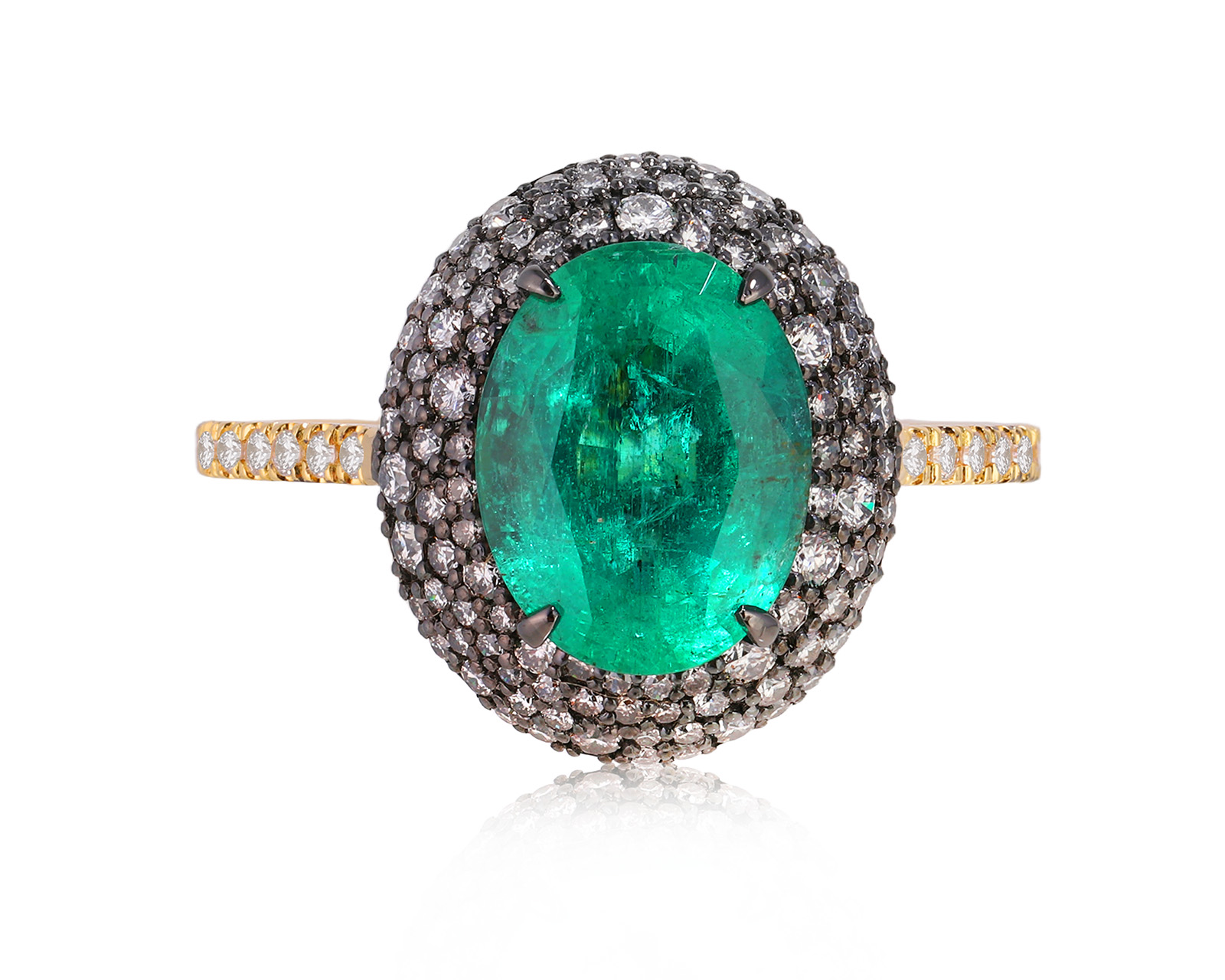 Золотое кольцо с изумрудом Замбия 2.15ct Evgeny Matveev 250825/Б205