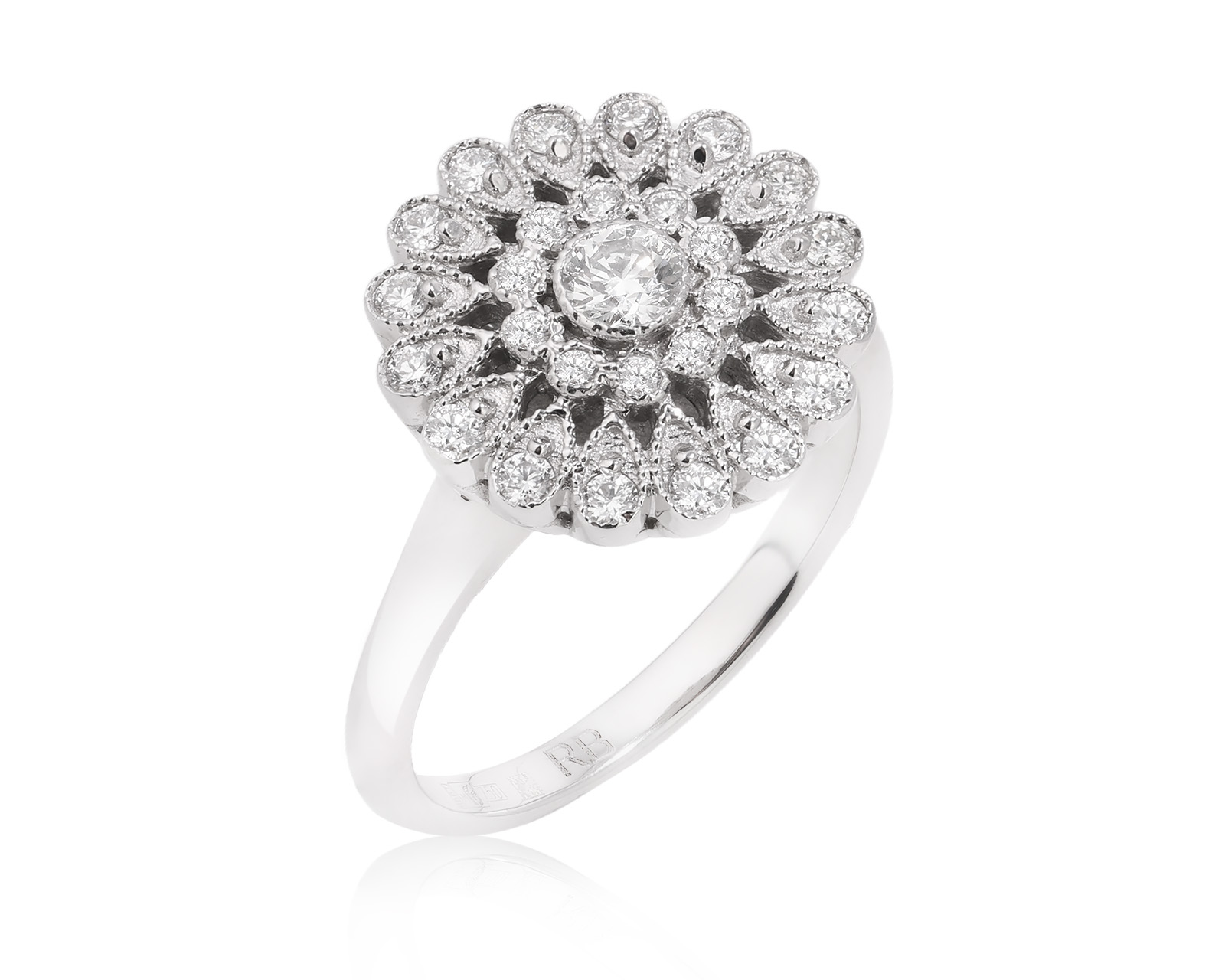 Оригинальное золотое кольцо с бриллиантами 0.61ct Roberto Bravo 190725/9