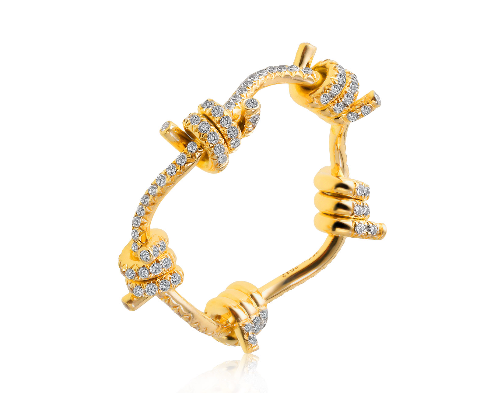 Оригинальное золотое кольцо с бриллиантами 0.45ct Lorenz Baümer Fil D'Amour