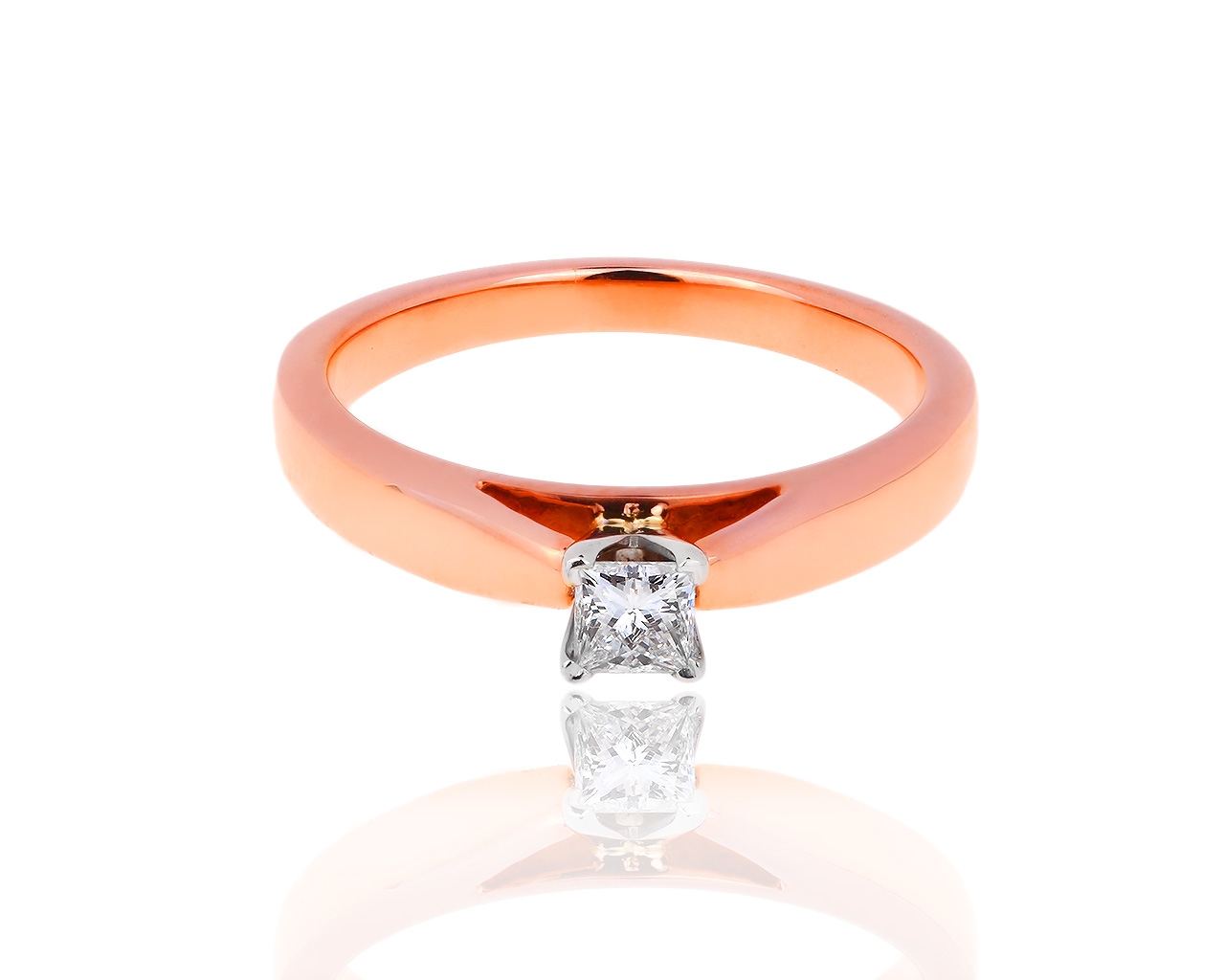 Золотое кольцо с бриллиантом 0.27ct 190217/14