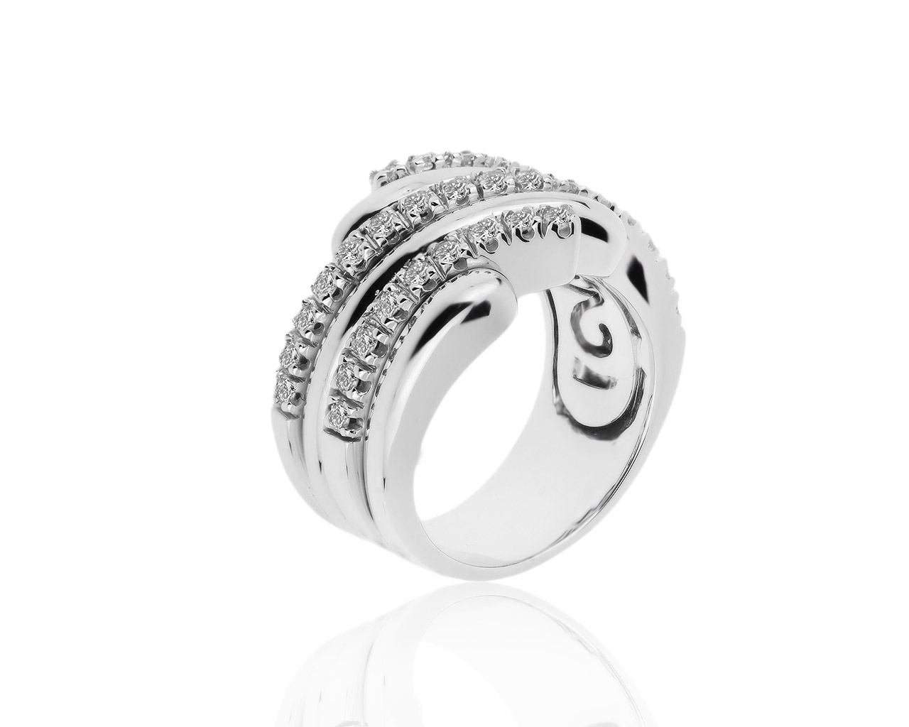 Солидное золотое кольцо с бриллиантами 0.75ct 211019/1