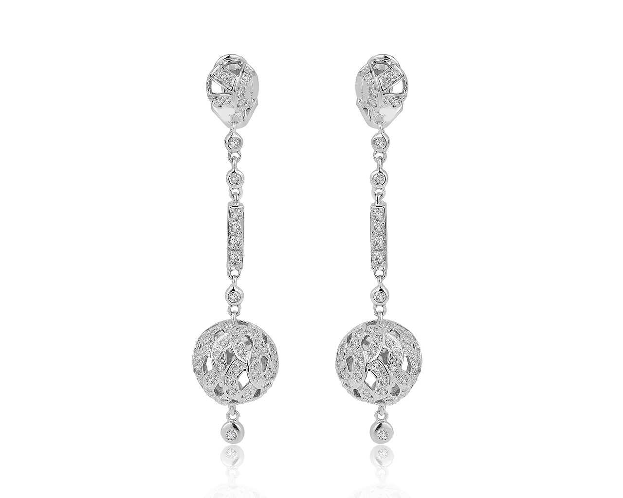 Превосходные золотые серьги с бриллиантами 0.44ct 230720/2