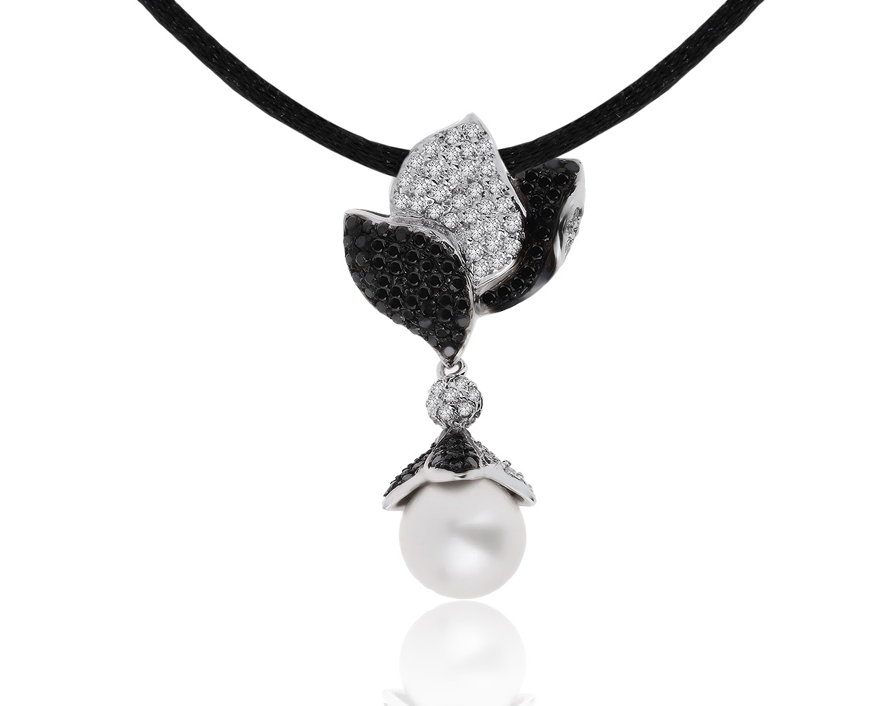 Притягательный золотой кулон с жемчугом 280120/8